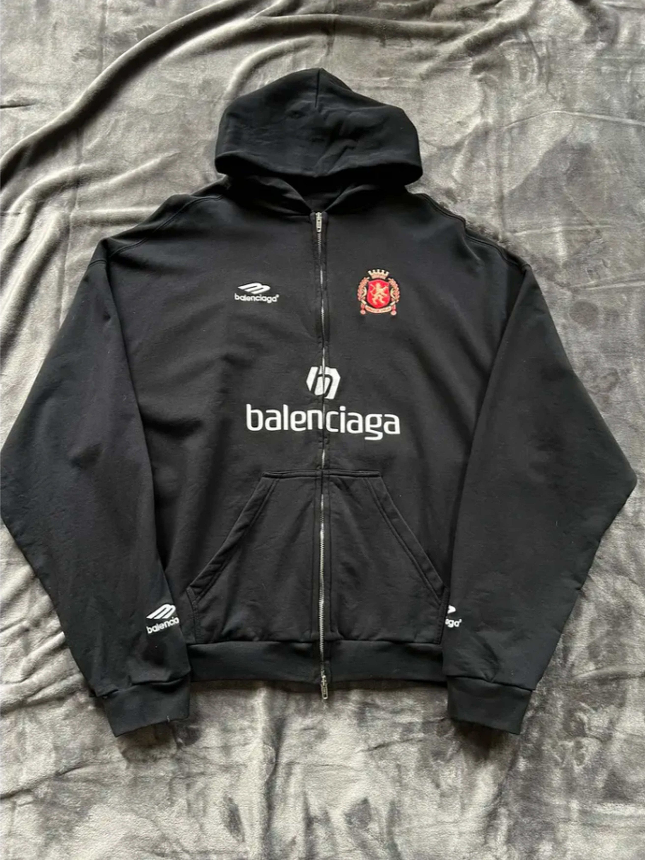 Balenciaga Paris Soccer Zip Up Hoodie