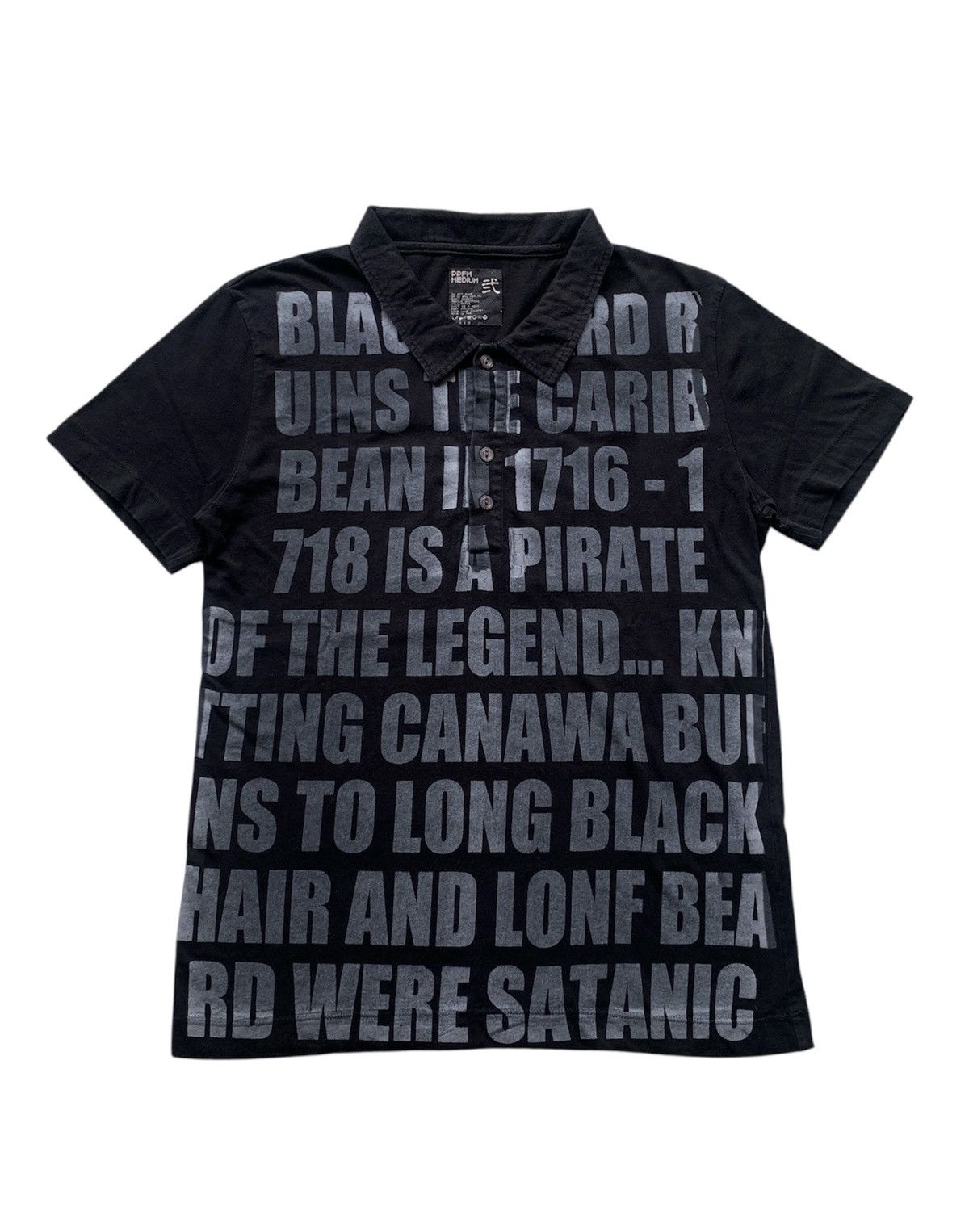 PPFM 2000s PPFM Poem Ifsix Vkei Gothic Style Polo Shirt Size US M / EU 48-50 / 2 - 1 Thumbnail