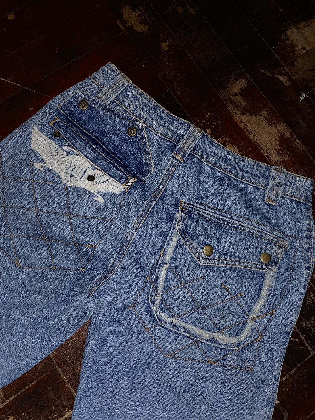 Hysteric Glamour × Japanese Brand Grunge Punk Boot cut Zippers Y2k Distressed Denim Jeans Size 28" / US 6 / IT 42 - 5 Thumbnail