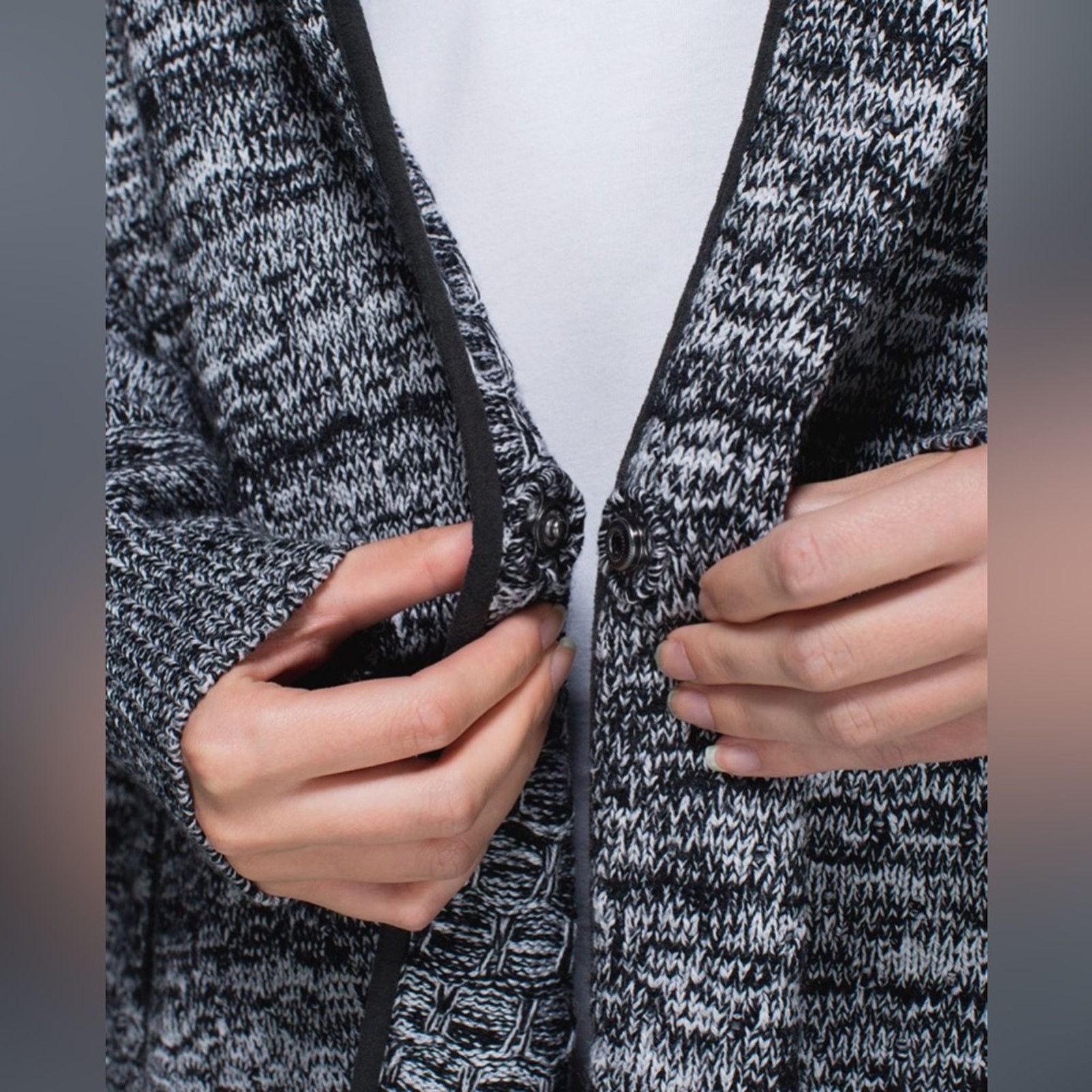Lululemon Lululemon Cardi All Day Black / White Size S / US 4 / IT 40 - 9 Thumbnail
