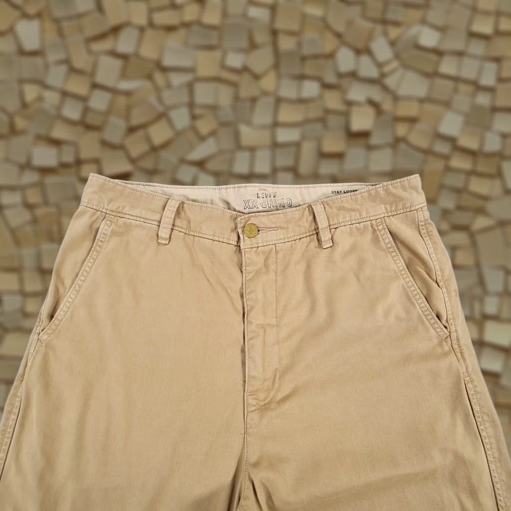 Levi's Levi's Mens XX Chino Trousers Beige W33 L30 Relaxed Cotton Pockets Flat Front Zip Fly Straight Vintage: No Size US 33 - 1 Thumbnail