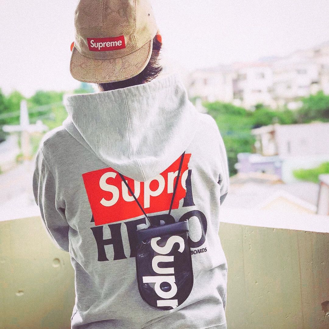 Supreme supreme anti hero zip-up hoodie gray Size US L / EU 52-54 / 3 - 1 Thumbnail