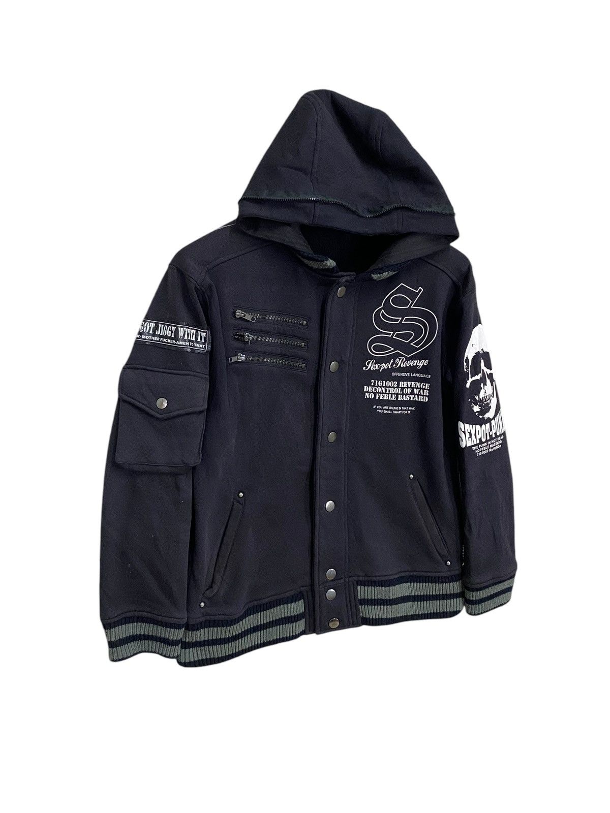 If Six Was Nine Set pox revenge skull punks varsity jacket sunfaded Size US M / EU 48-50 / 2 - 3 Thumbnail