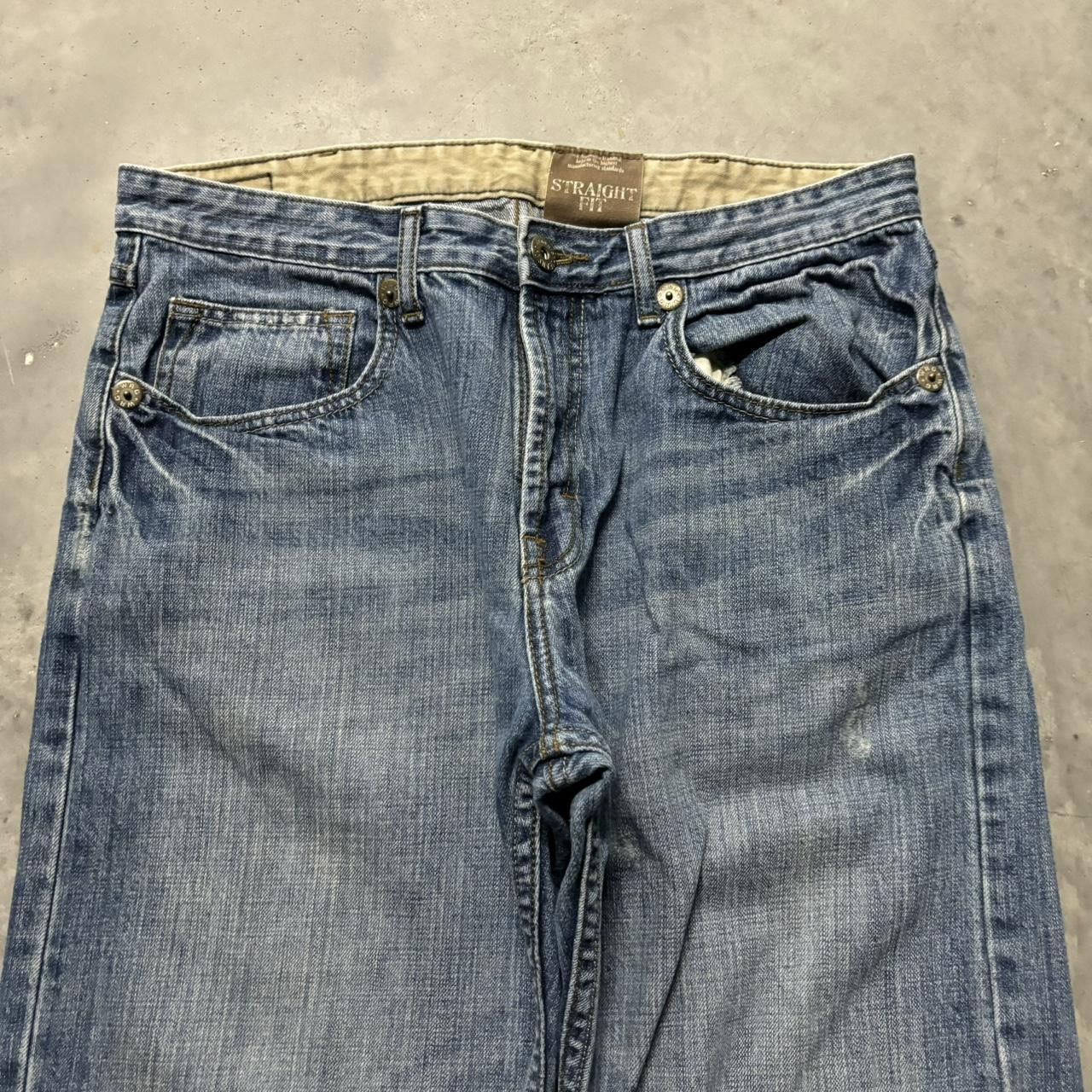 Japanese Brand × Vintage Crazy Vintage Y2K/2000s Grunge Medium Wash Denim Jeans! Size US 34 / EU 50 - 5 Thumbnail