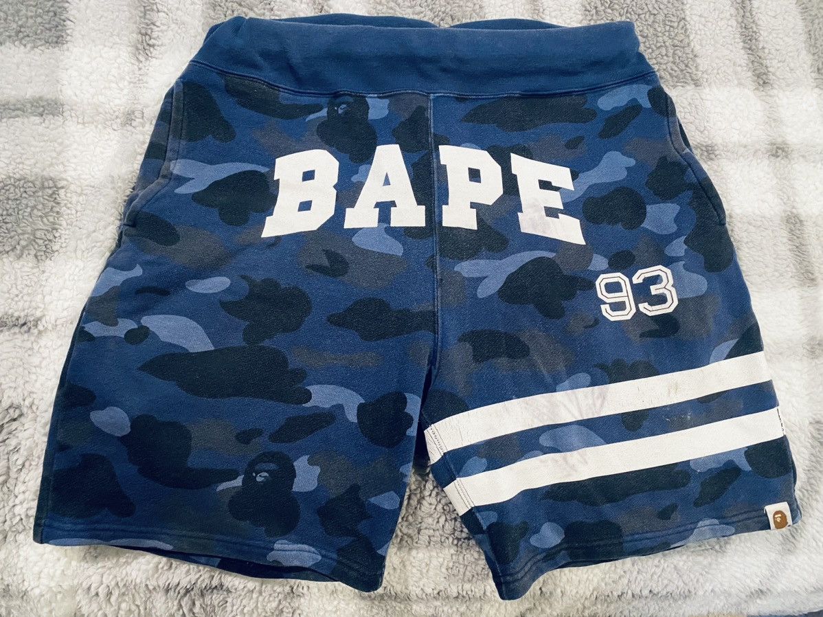 image of Bape Color Camo Sweat Shorts in Blue, Men's (Size 33)