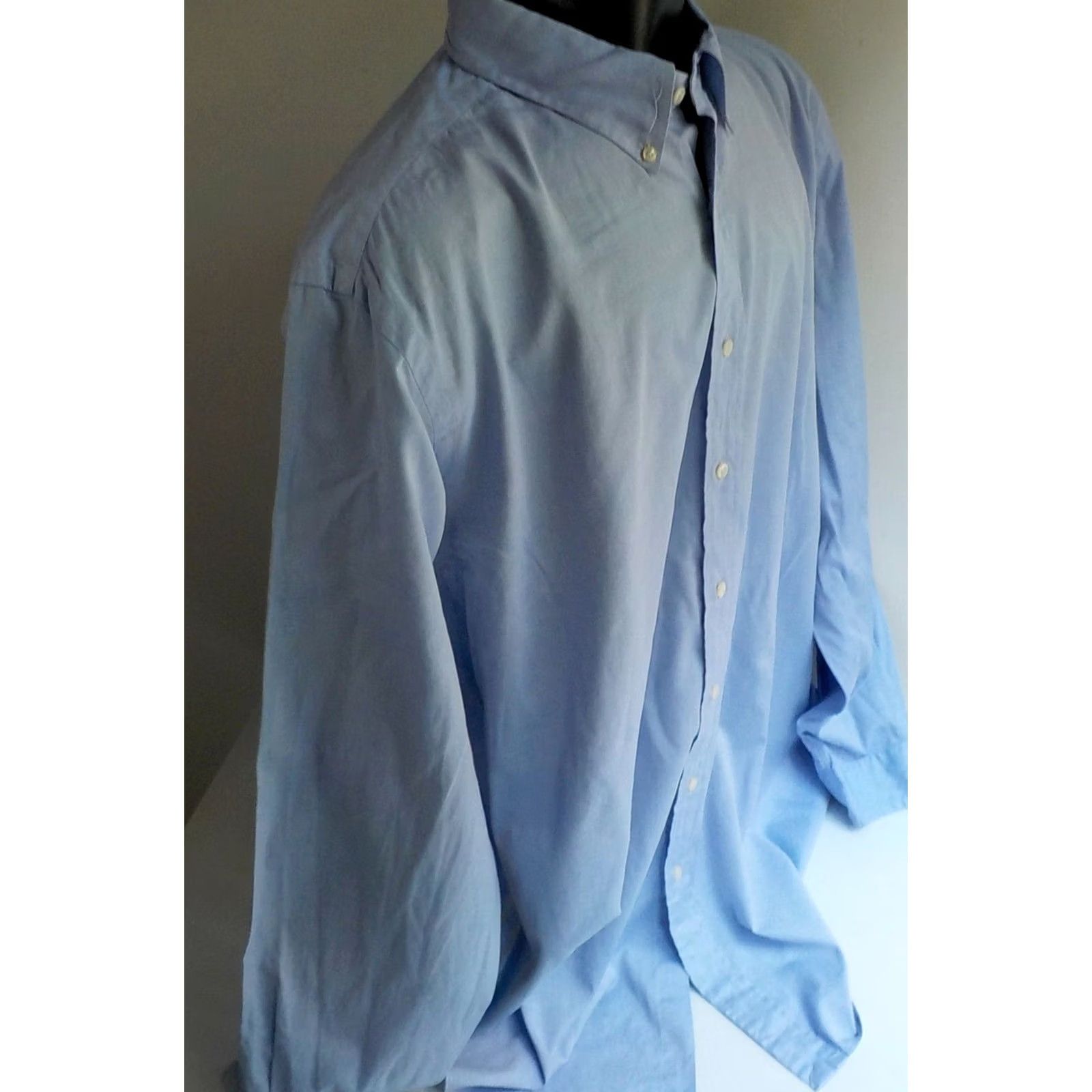 Ralph Lauren Ralph Lauren Classic Fit Button Front Shirt Blue 100% Cotton SZ 18 TALL Long Sleeve Mens Size US XXL / EU 58 / 5 - 3 Thumbnail