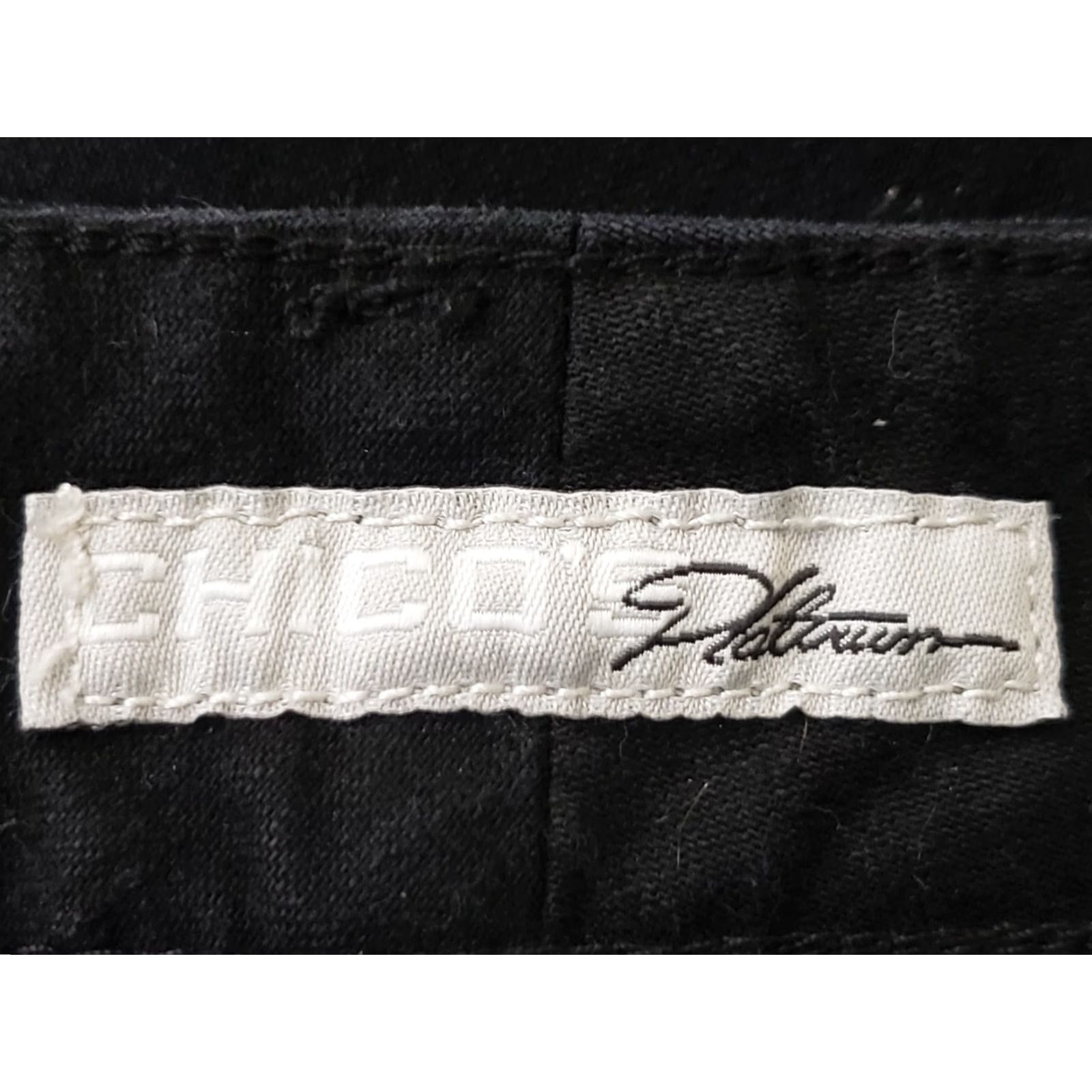 Vintage Chico’s Platinum Jeans Womens Size 0 Short Black Boot Cut Hi Rise Waist Stretch Size 25" / US 0 / IT 36 - 3 Thumbnail
