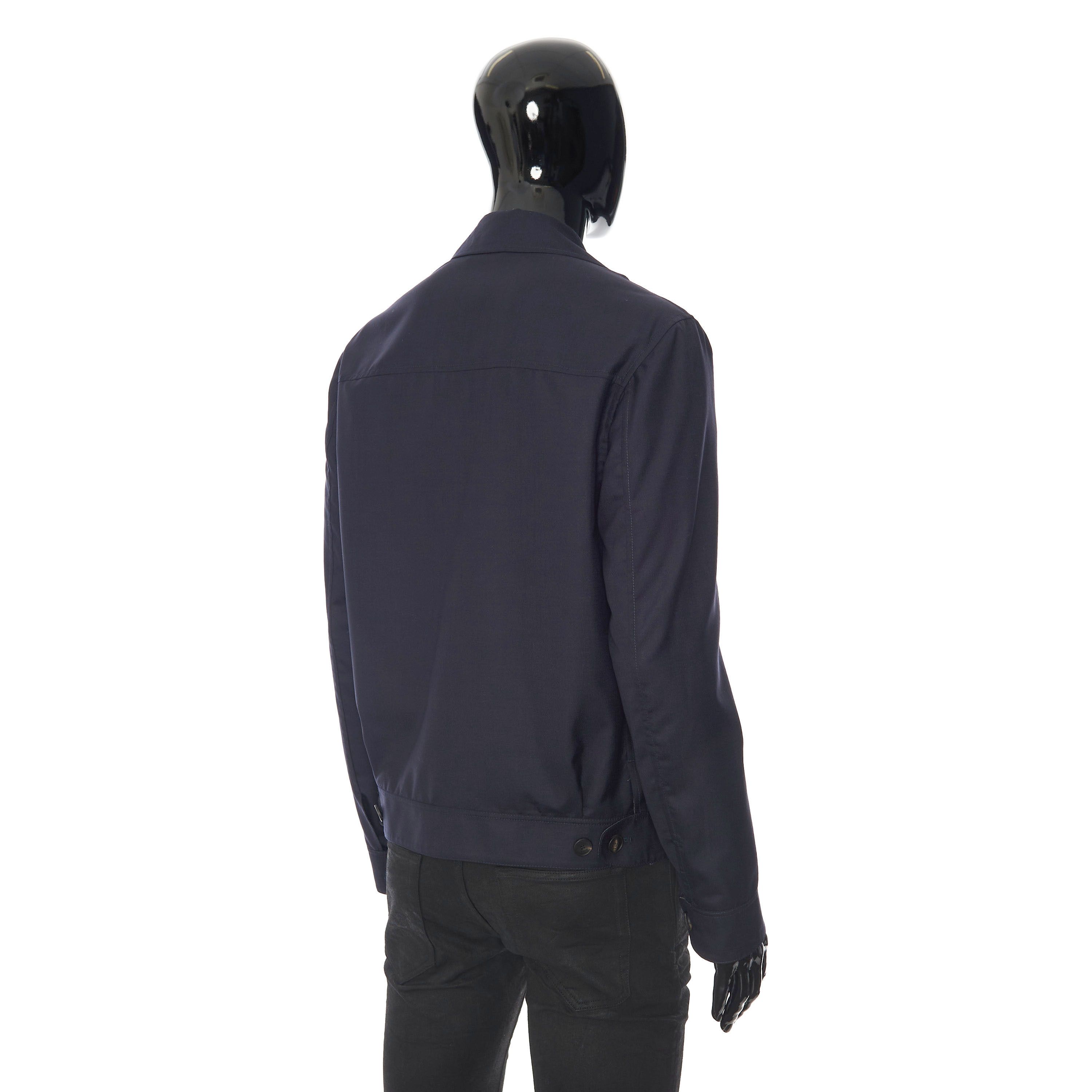 Brioni Ultralight Blouson Jacket In Navy Blue Virgin Wool & Silk Size US S / EU 44-46 / 1 - 7 Thumbnail