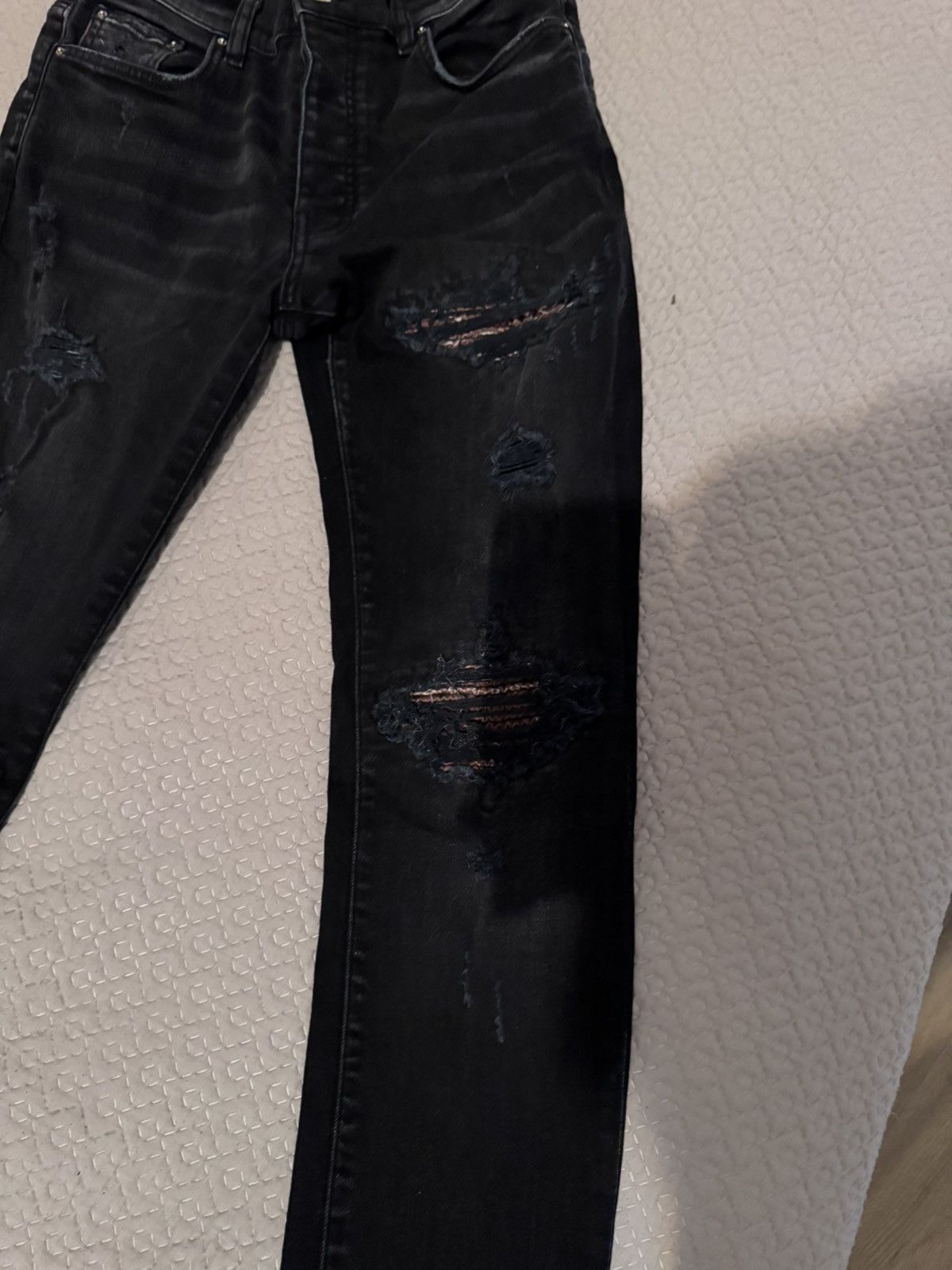 Amiri AMIRI Distressed skinny jeans Size US 32 / EU 48 - 8 Thumbnail