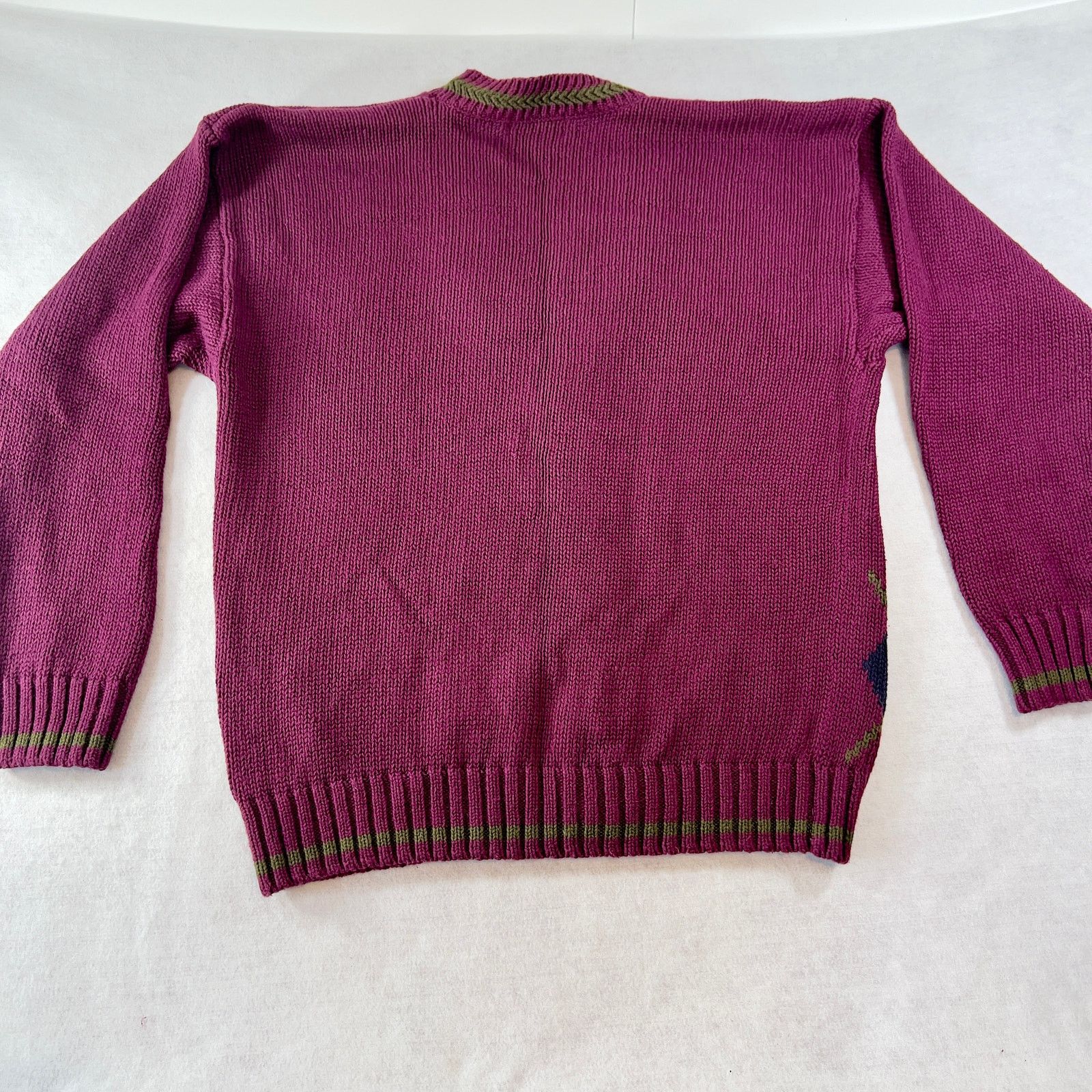 Other Empress Sportswear LTD Cardigan Sweater Woman L Purple Argyl Size L / US 10 / IT 46 - 3 Thumbnail