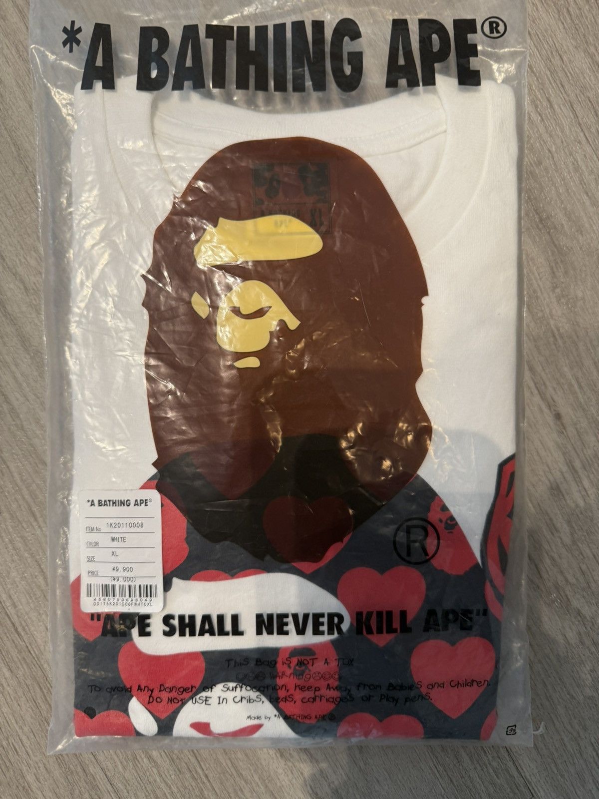 Bape Bape rose ape head tee Size US XL / EU 56 / 4 - 6 Thumbnail