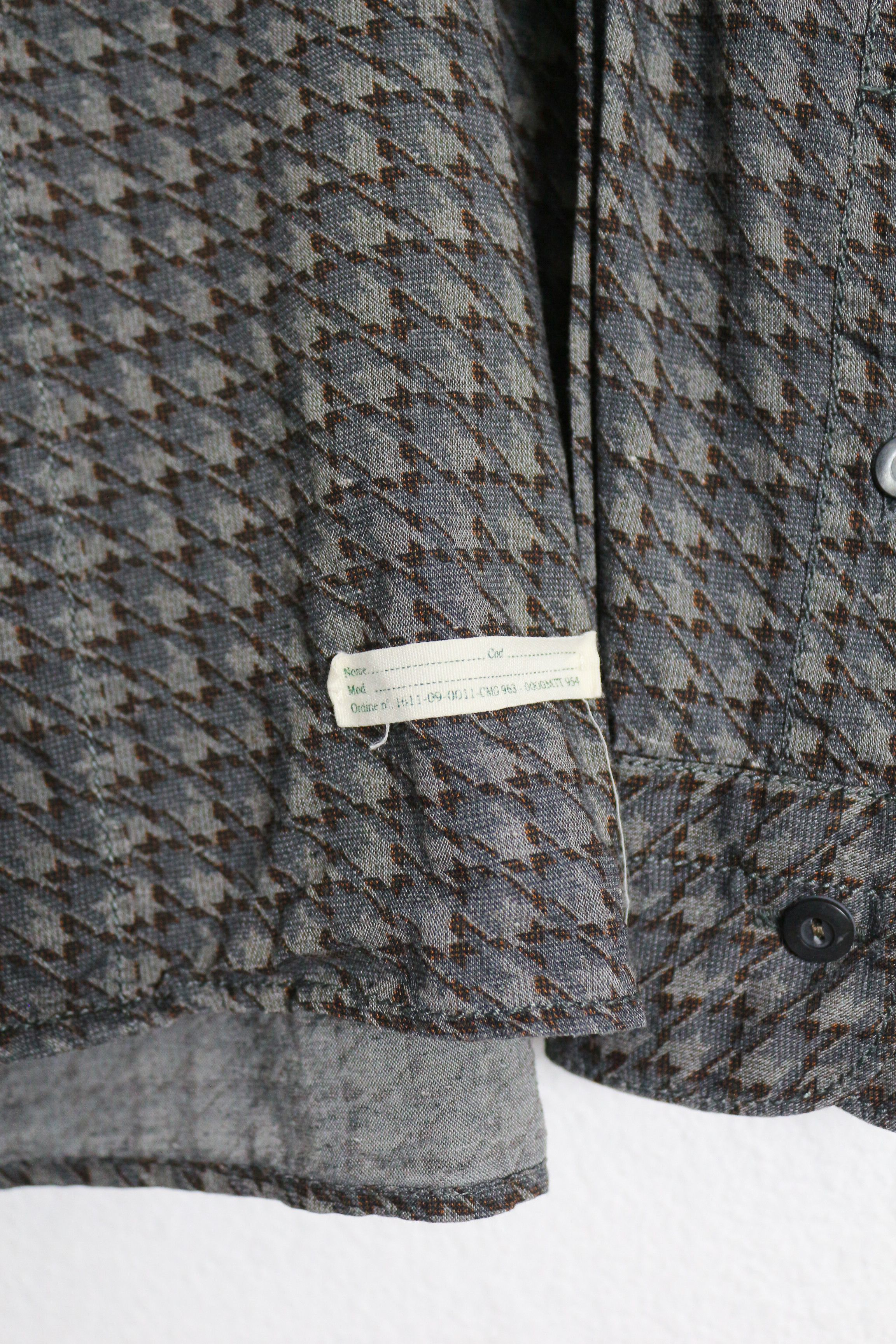 Tintoria Mattei Tintoria Mattei 954 Houndstooth Printed Knit Shirt Size US L / EU 52-54 / 3 - 3 Thumbnail