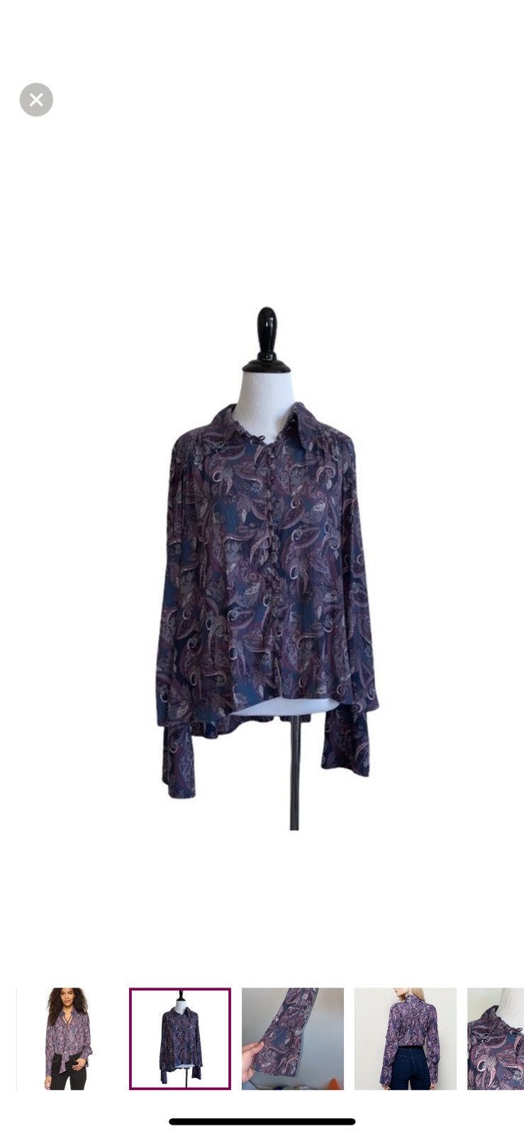 Free People Free people small modern muse button down blouse Size S / US 4 / IT 40 - 1 Thumbnail