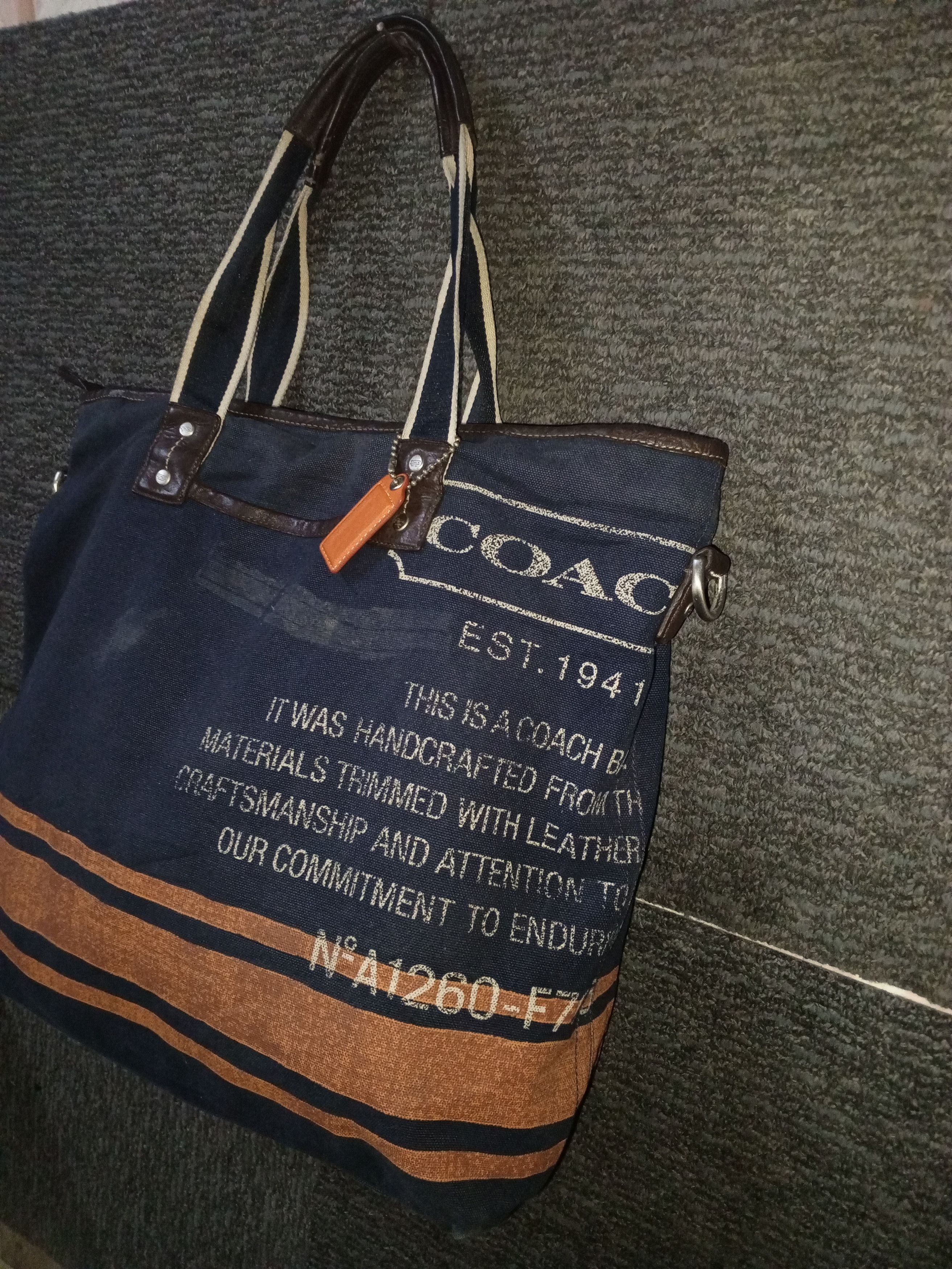 Coach COACH EST.1941 CANVAS TOTE BAG Size ONE SIZE - 3 Thumbnail
