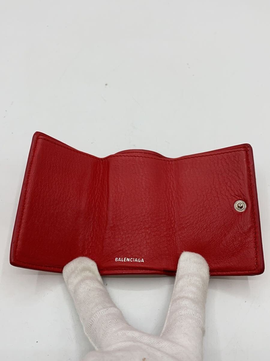 Balenciaga Balenciaga Leather Bi-Fold Wallet Red Size ONE SIZE - 4 Thumbnail
