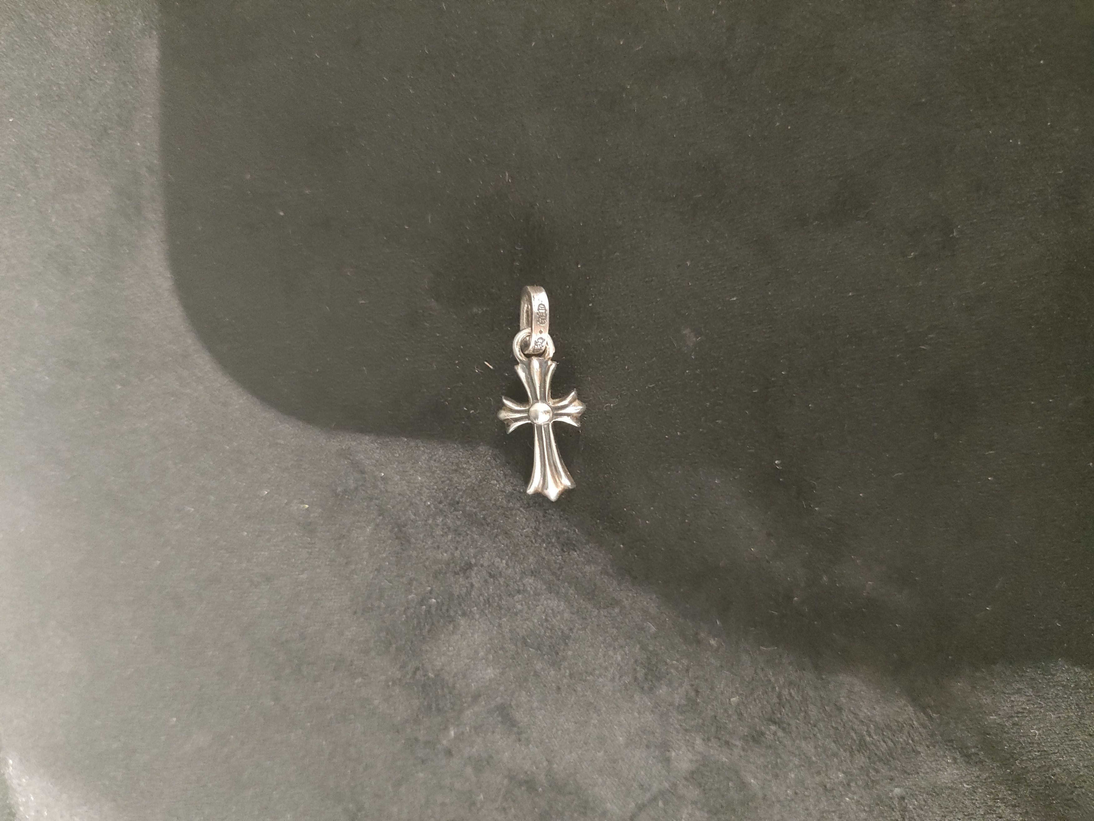 Chrome Hearts Silver Babyfat Cross Pendant