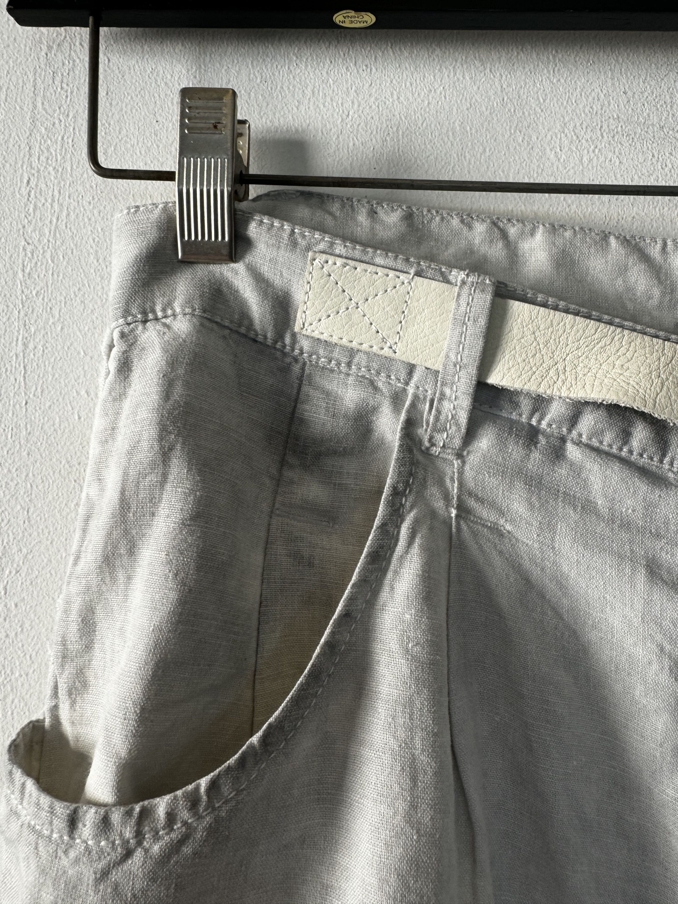Mavranyma Bermuda grey hand dyed linen - UNIQUE PIECE Size US 32 / EU 48 - 4 Thumbnail