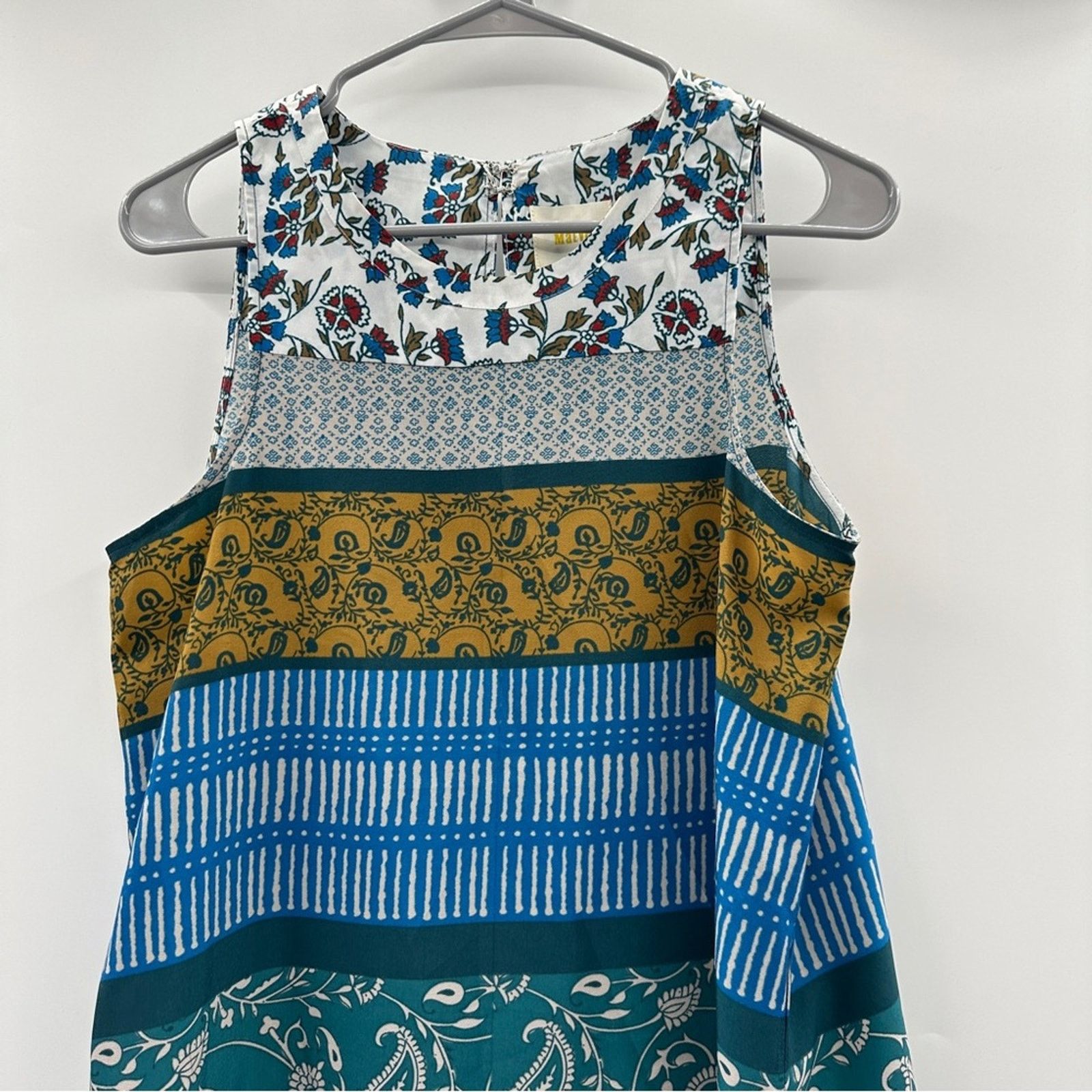 Anthropologie Anthropologie Maeve Mixed Floral Paisley Print Shift Dress Size S / US 4 / IT 40 - 2 Thumbnail