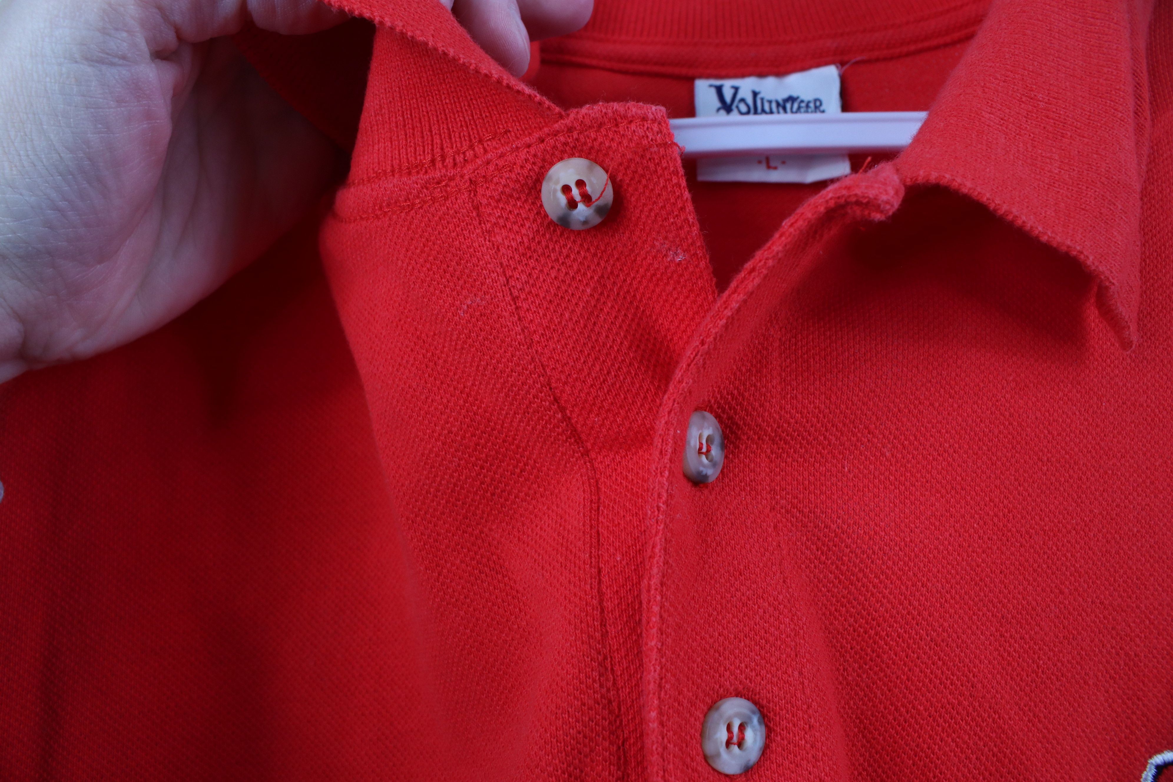 Vintage Vintage 90s Ohio State University Golf Polo Shirt Red USA Size US L / EU 52-54 / 3 - 6 Thumbnail