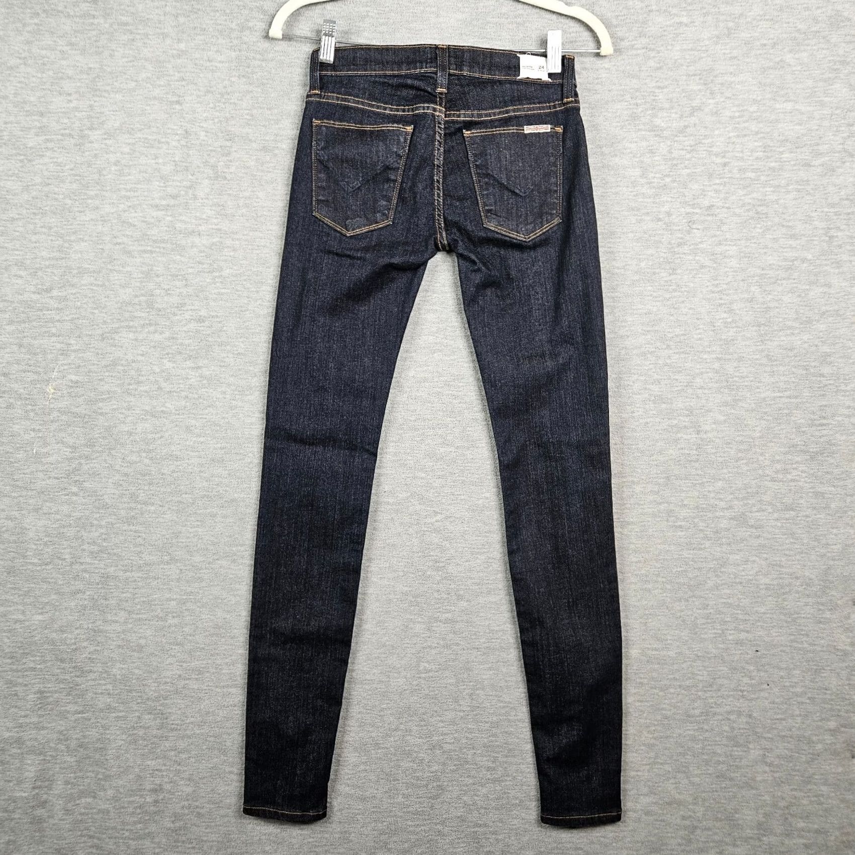 Hudson HUDSON Jeans Skinny Dark blue mid rise Size 24 Women's Regular Denim Cotton/spandex Jeans Boys? Size 42" / US 20 - 3 Thumbnail