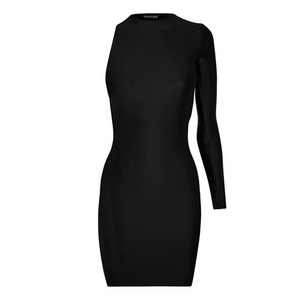 Balenciaga o1g2r1mq0924 Open Back Mini Dress in Black Size M / US 6-8 / IT 42-44 - 1 Thumbnail