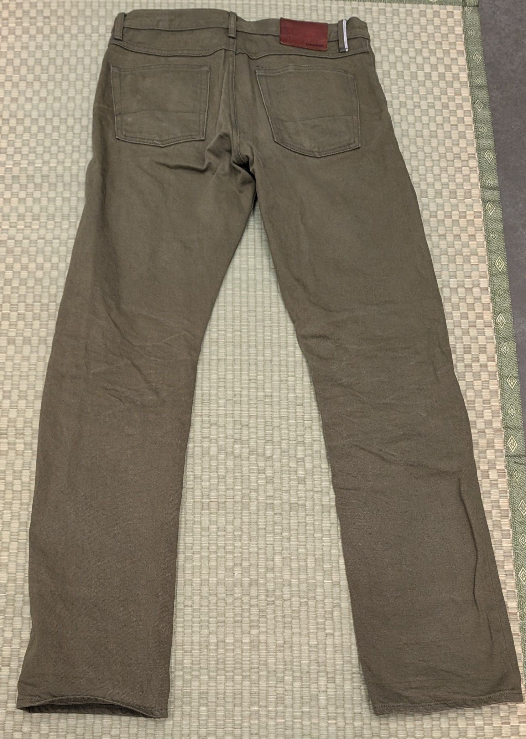 Gustin Gustin #159 Japan Olive Selvedge Denim Straight Leg Jeans Size US 33 - 2 Thumbnail