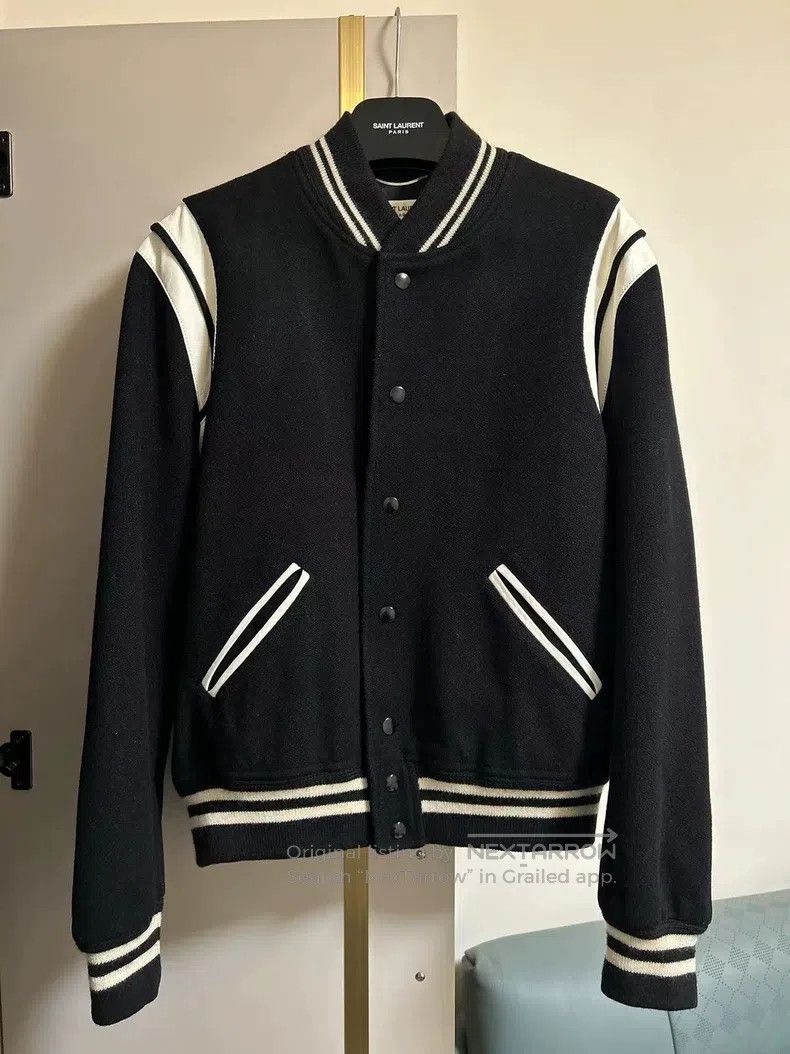 Saint Laurent Paris Saint Laurent Paris Black and White Basic Baseball Jacket Size US L / EU 52-54 / 3 - 1 Thumbnail