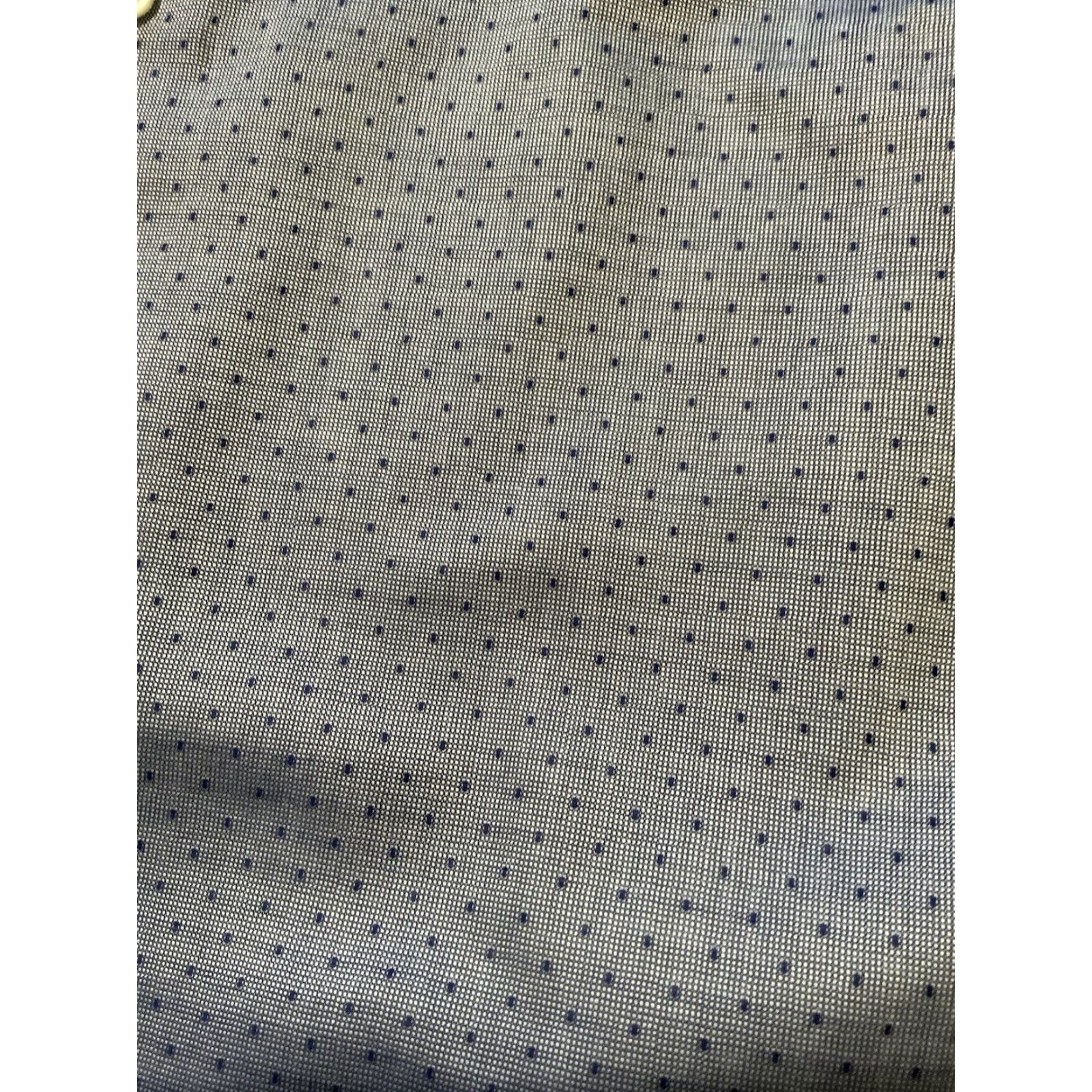 Hugo Boss VINTAGE Hugo Boss Jason Slim Fit Blue Polka Dot Dress Shirt Sz.15/38 Mens L/S Button Shirt Size 38R - 5 Thumbnail