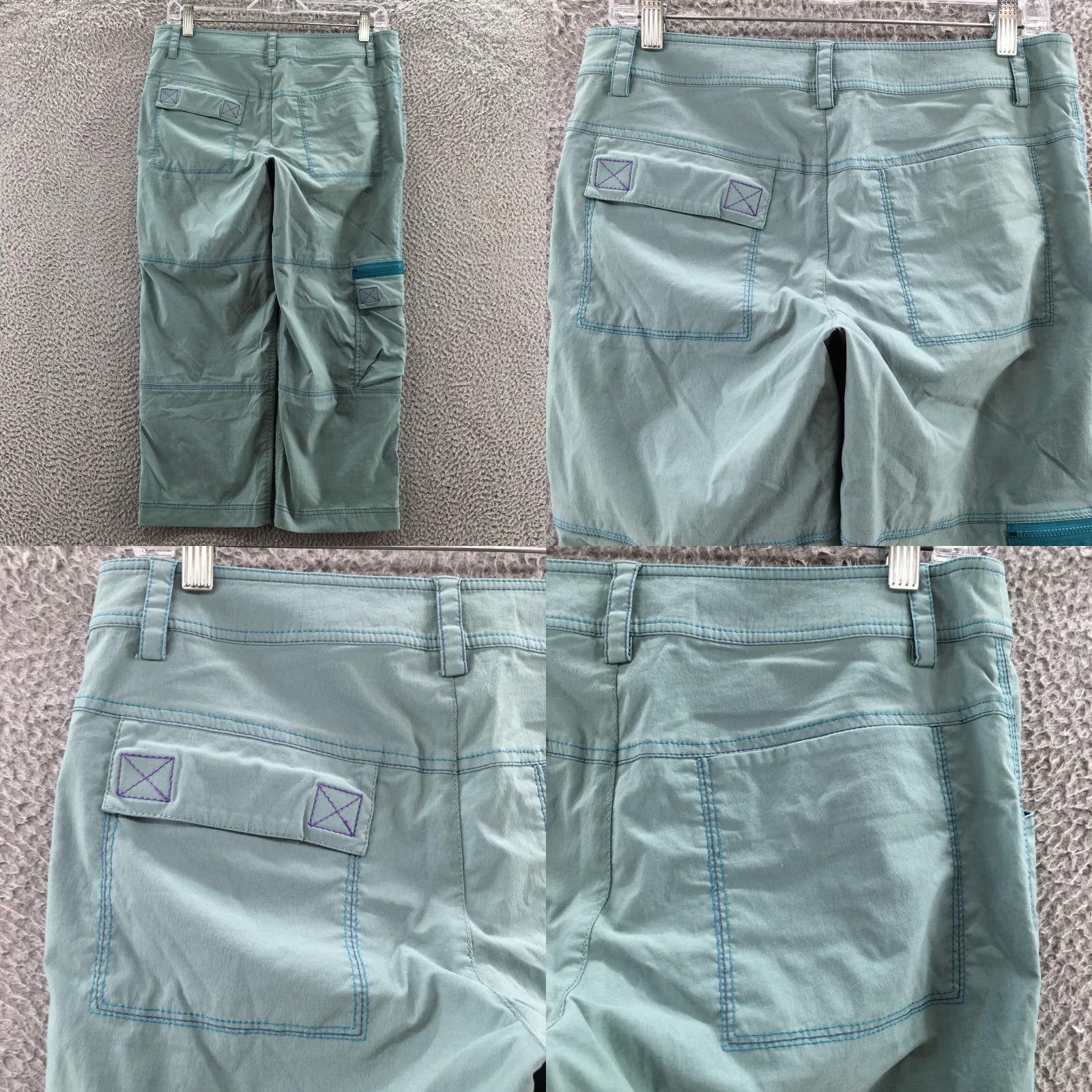 Vintage Title Nine Cargo Pants Womens 6 Blue Mid Rise Flat Front Button Pants Size 28" / US 6 / IT 42 - 9 Thumbnail