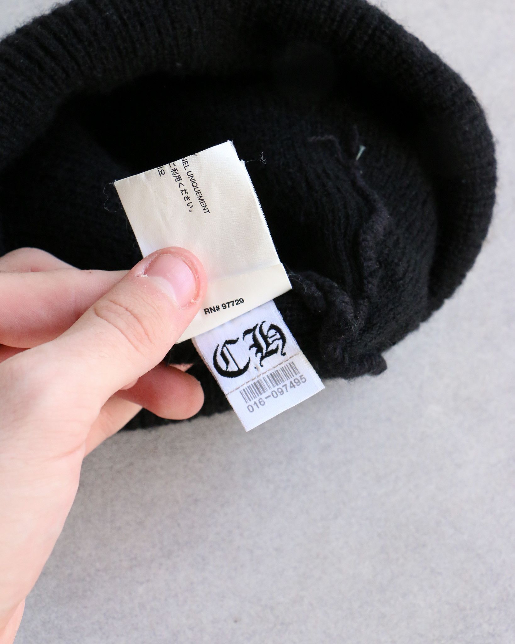 Chrome Hearts Chrome Hearts Tiny E Monochrome Beanie Black Size ONE SIZE - 5 Thumbnail
