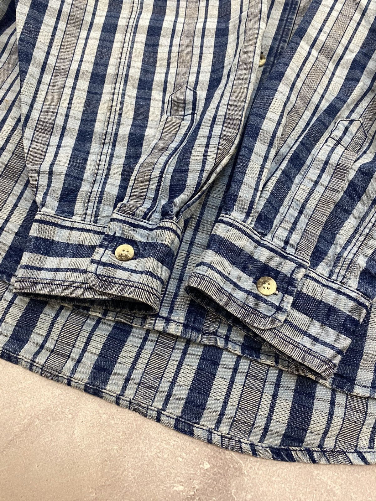 Levi's Vintage Levi's Denim Checkered Oversized Shirt Long Sleeve Size US L / EU 52-54 / 3 - 7 Thumbnail