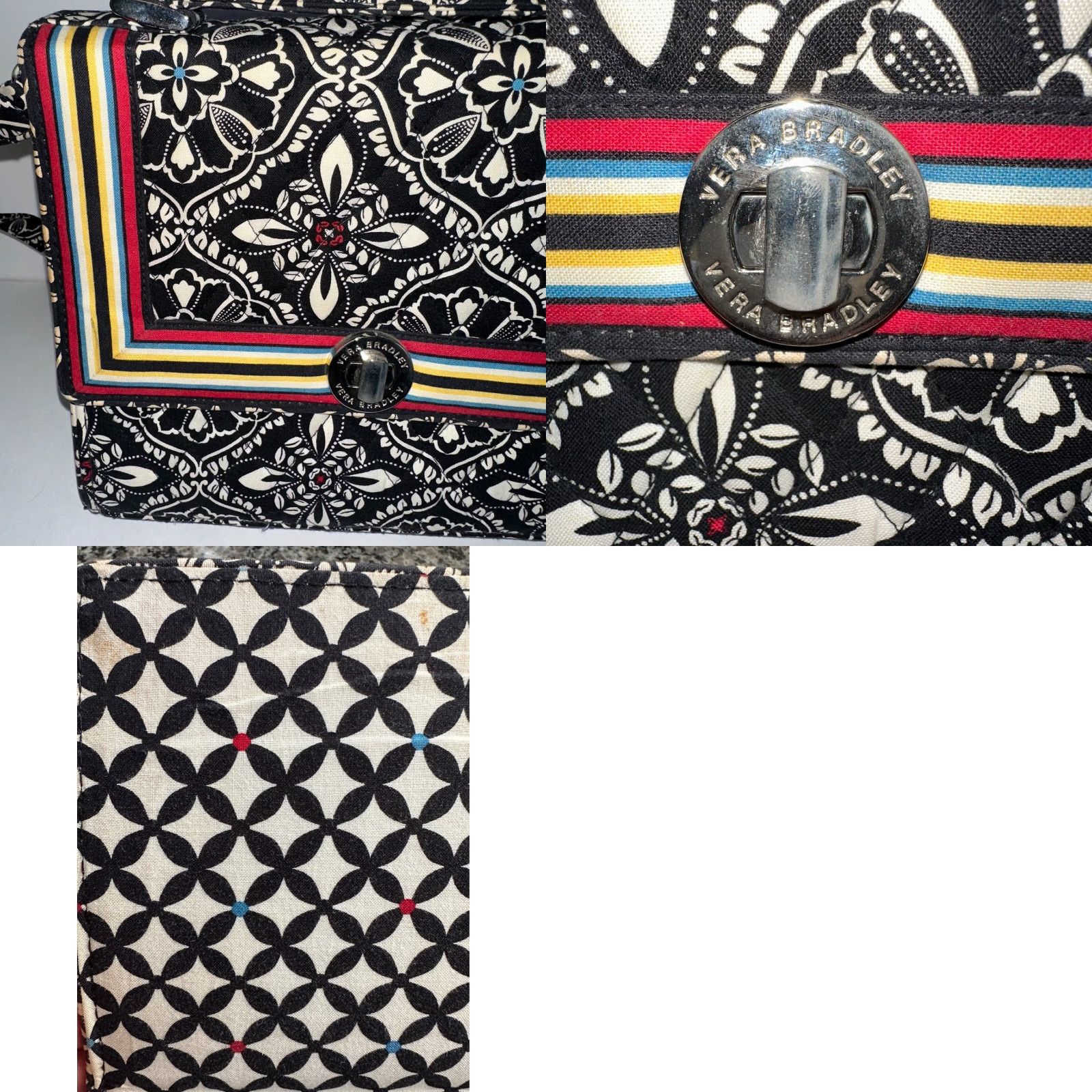Vera Bradley Vera Bradley Barcelona Julia Bag Turn Lock Convertible Crossbody Retired Mens? Size ONE SIZE - 9 Thumbnail