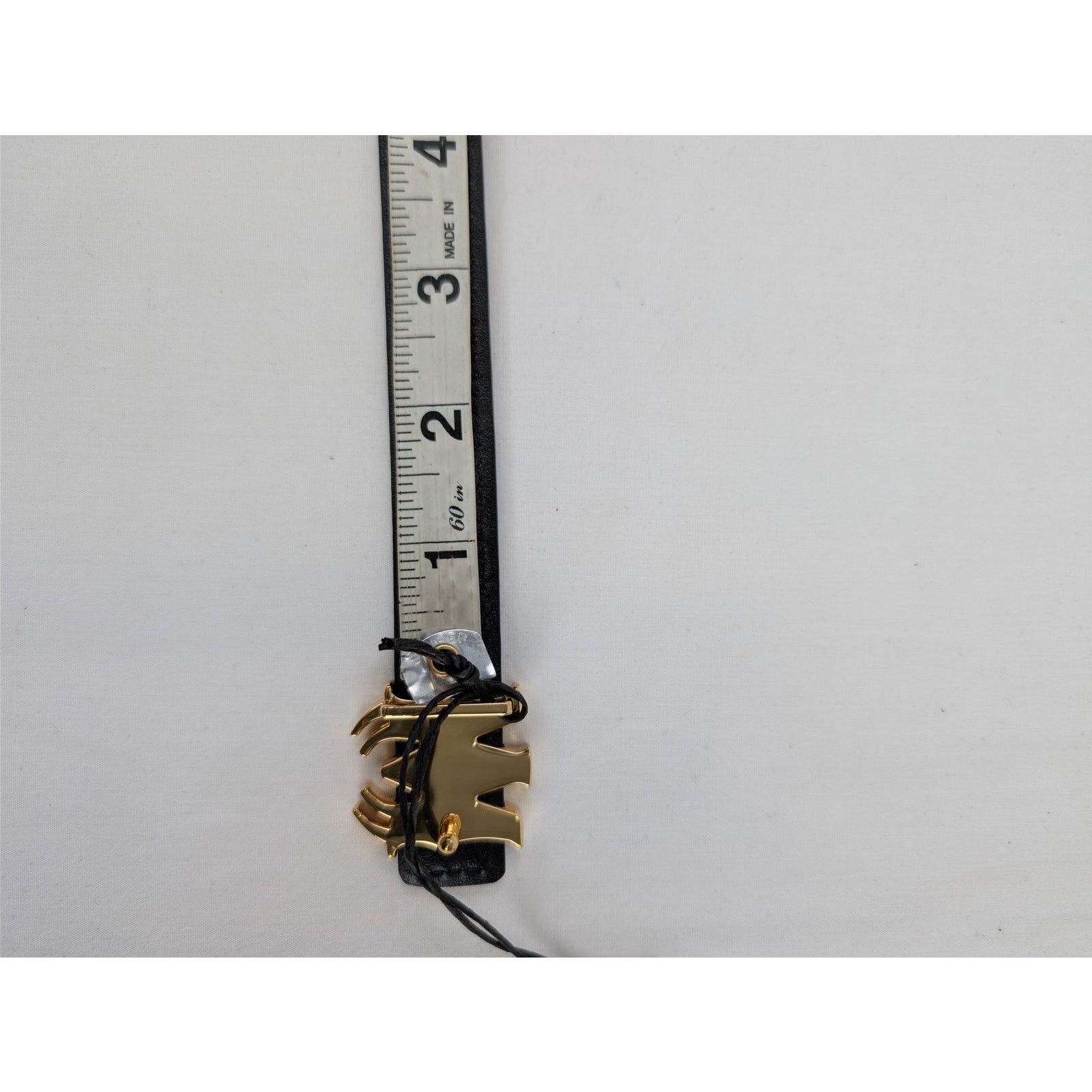 Amiri o1rshd1 Size: 85cm / MA 2 Cm Belt in Gold/Black Size 34 - 13 Thumbnail