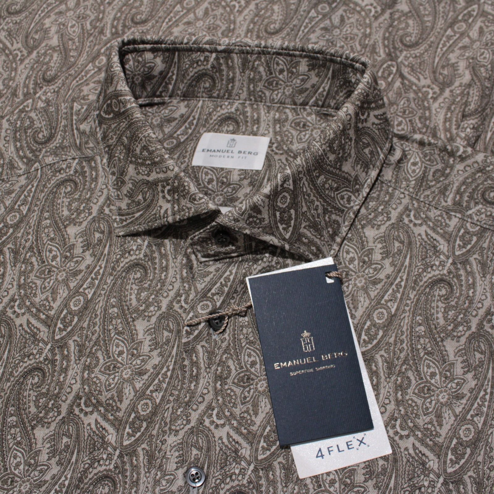 Emanuel Berg New with tags Shirt Size L US In Brown