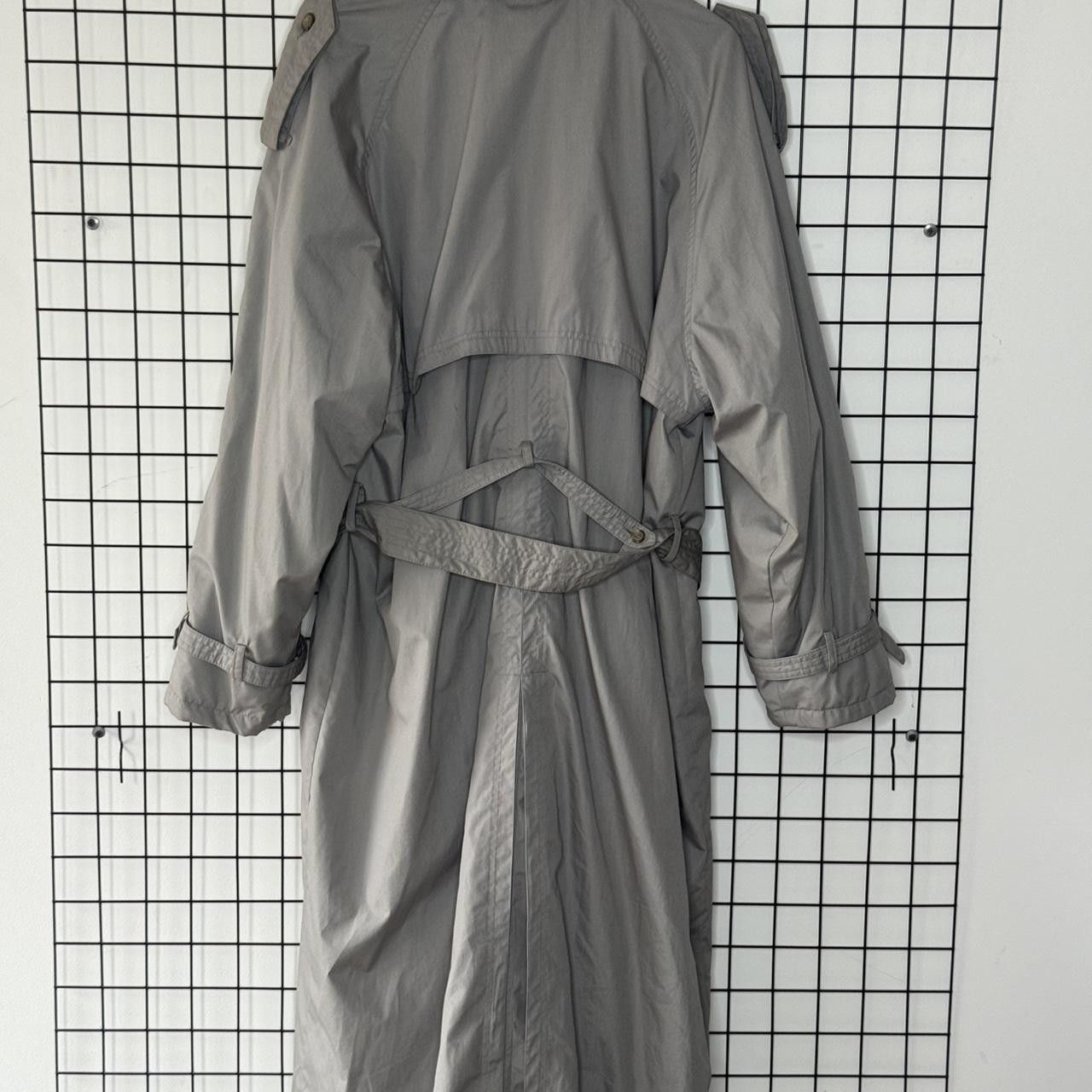 Vintage Trench Coat Grey Vintage With Wool Lining Retro Size US M / EU 48-50 / 2 - 2 Thumbnail