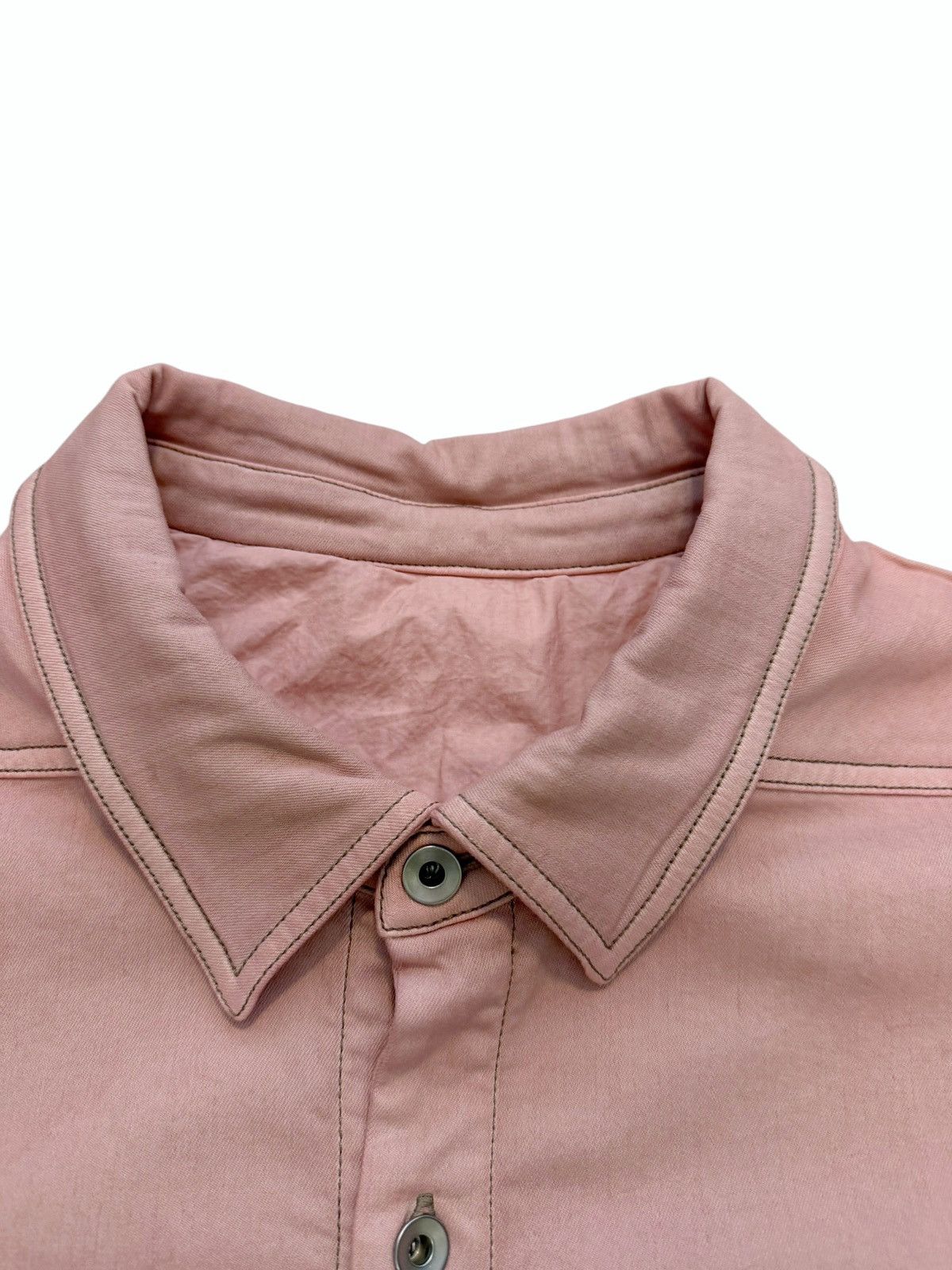 Rick Owens Pink Giacca Faded Denim Overshirt Jacket Size US L / EU 52-54 / 3 - 7 Thumbnail