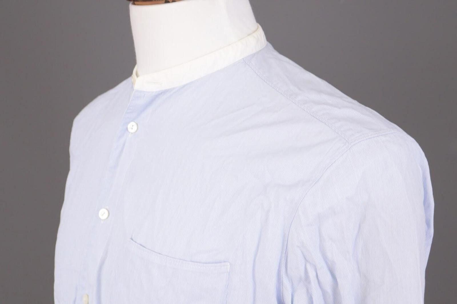 Bogloili Blue Pinstripe Collar Button Shirt Size 41 / 16