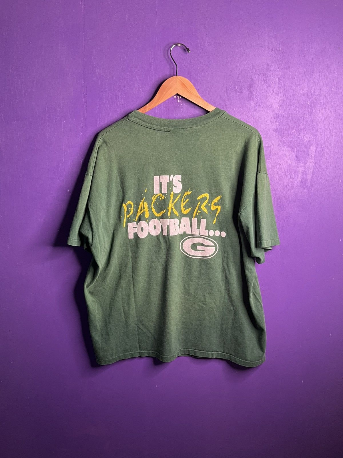 NFL × Vintage Vintage 90s It’s packers football faded t-shirt Size US XL / EU 56 / 4 - 2 Thumbnail