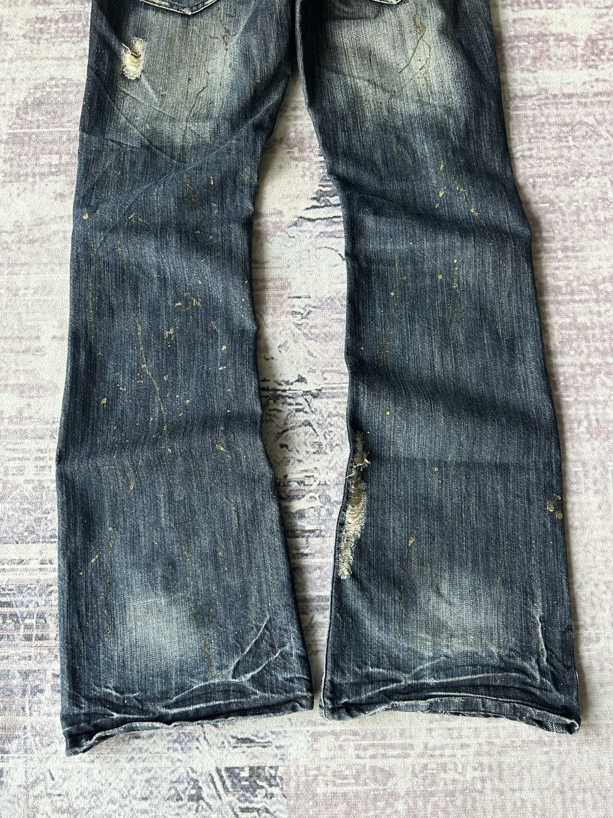 If Six Was Nine Midas Flared Punk Mudwash Jeans Size US 32 / EU 48 - 10 Thumbnail