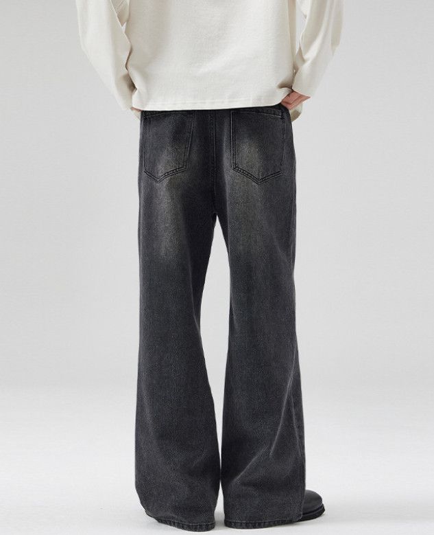 Japanese Brand Retro men's wide-leg loose straight cleanfit flared jeans Size US 32 / EU 48 - 4 Thumbnail