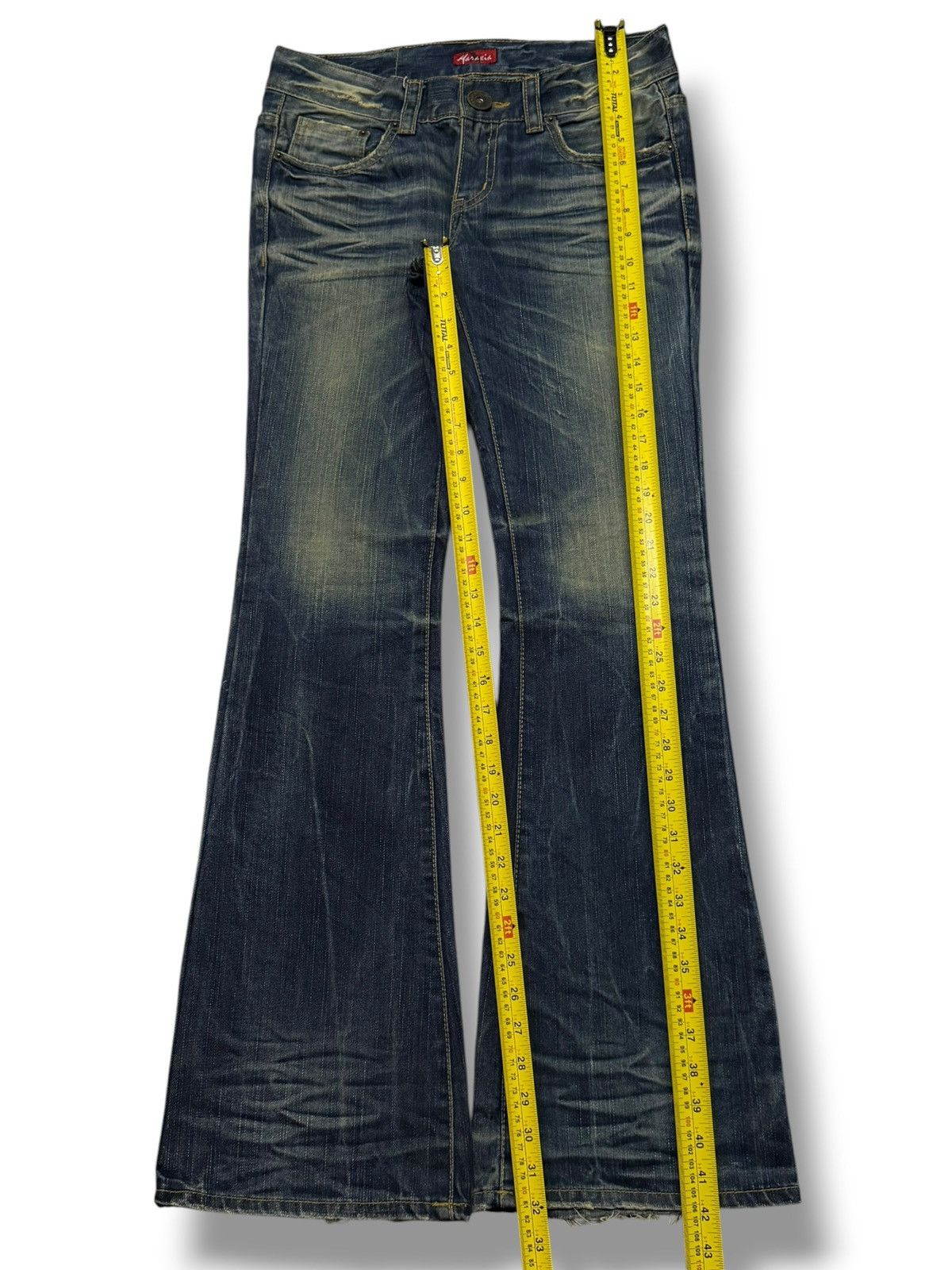 Japanese Brand Vintage Y2K Maraxia Bootcut Flared Denim | Vintage Fade W30 Size 30" / US 8 / IT 44 - 14 Thumbnail