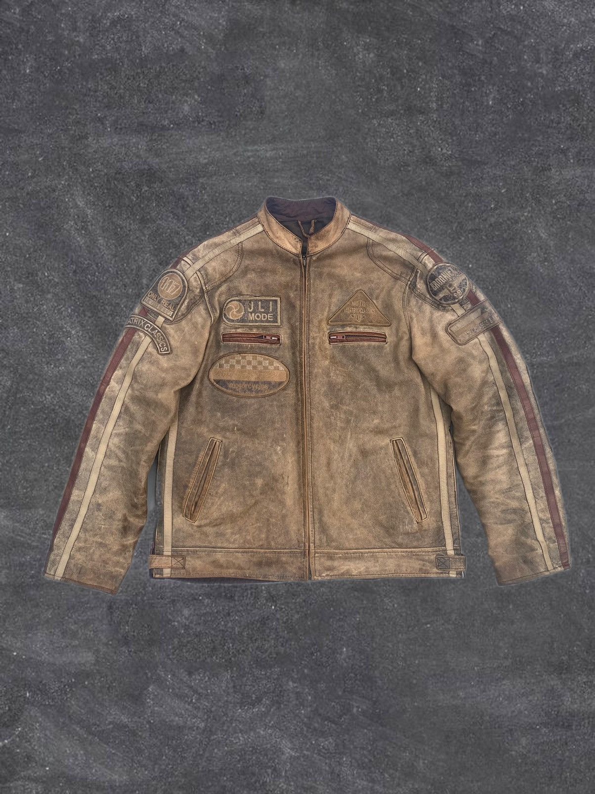 Vintage Vintage Y2K leather racing jacket MOTO Aviatrix Size US L / EU 52-54 / 3 - 1 Thumbnail