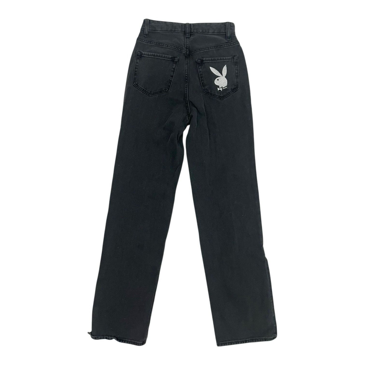 Playboy Playboy by PacSun Embroidered High Rise Wide Leg Jeans Size 25" / US 0 / IT 36 - 5 Thumbnail