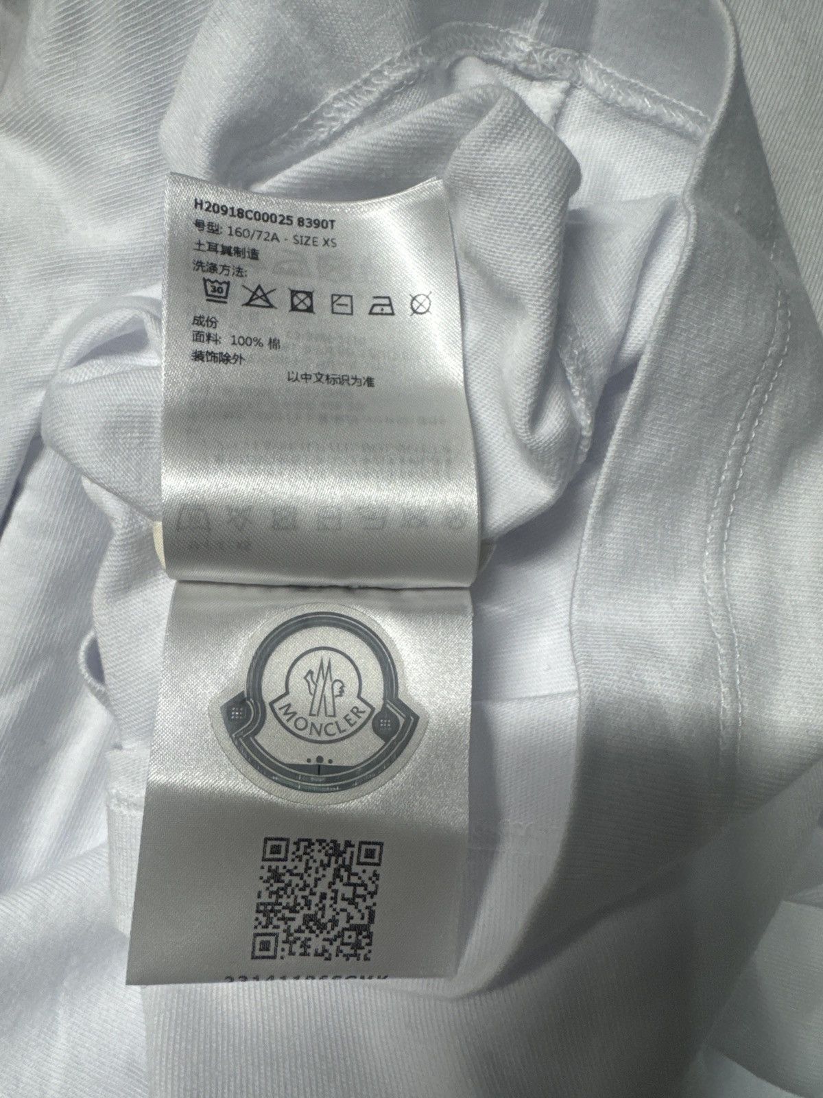 Moncler Moncler flocked-logo cotton T-shirt XS Size US XS / EU 42 / 0 - 5 Thumbnail