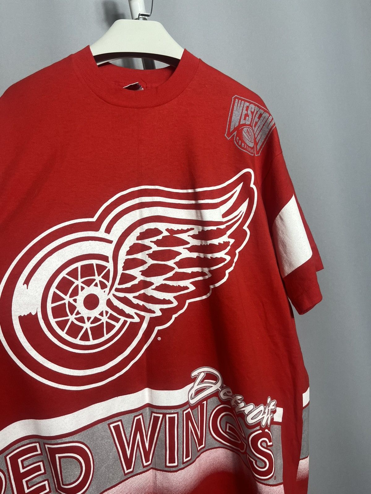 Vintage Vintage 1994 NHL Detroit Red Wings AOP Single Stitch Salem Size US XL / EU 56 / 4 - 2 Thumbnail