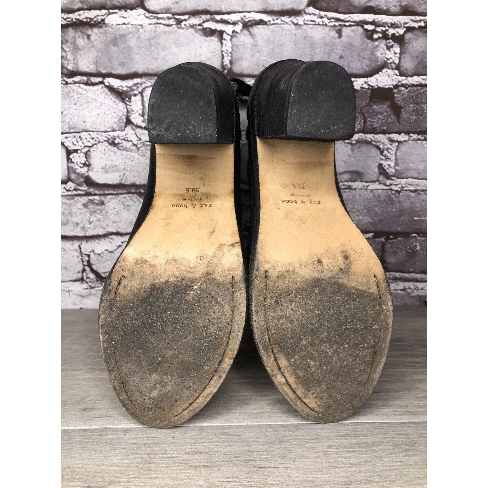 Rag & Bone Rag & Bone Black Leather Ankle Back Zip Heel Booties Women S Size US 9 / IT 39 - 12 Thumbnail