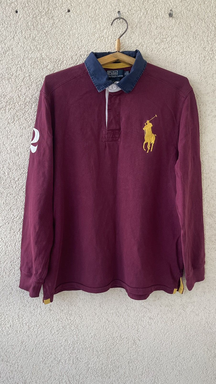 Polo Ralph Lauren × Rugby Ralph Lauren × Vintage Vintage POLO RALPH LAUREN Big Logo Long Sleeve Rugby Shirt Size US XL / EU 56 / 4 - 1 Thumbnail