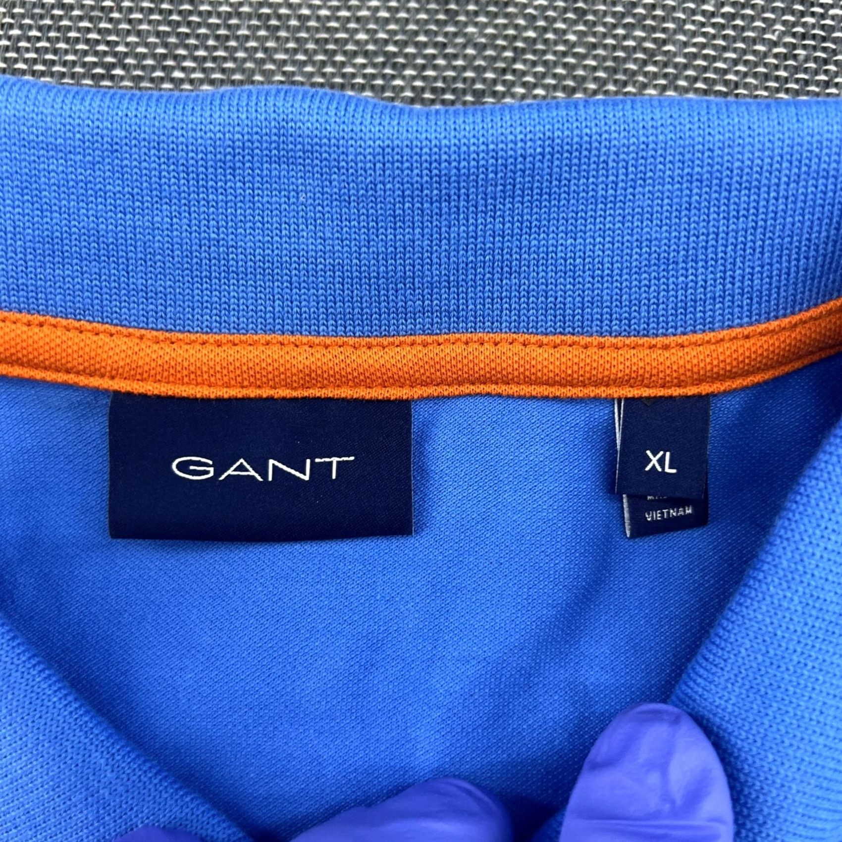 Gant GANT Mens Polo Shirt XL Blue Button Short Sleeve Size US XL / EU 56 / 4 - 6 Thumbnail