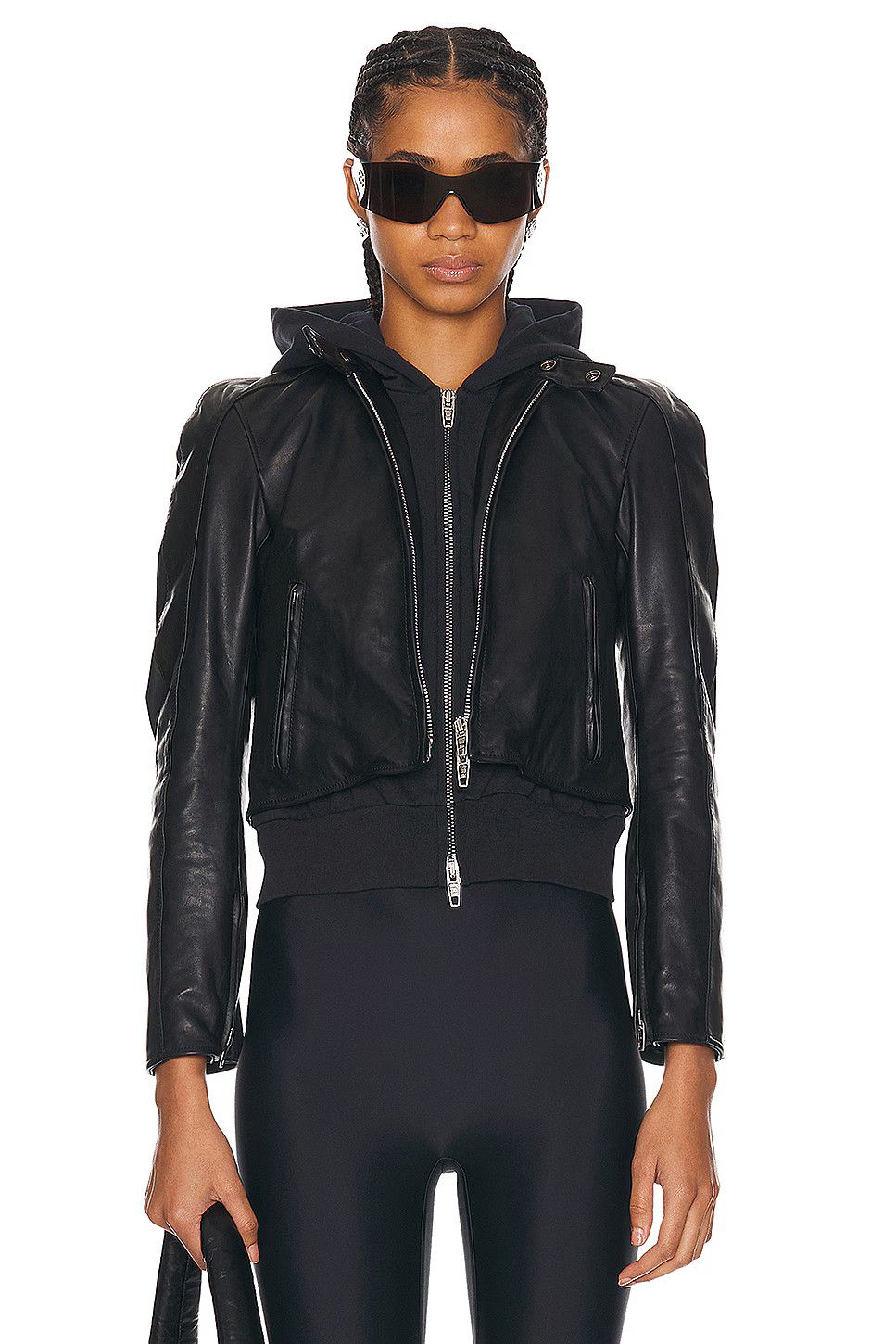 Balenciaga o1bcso1str0426 Patched Racer Jacket in Black Size S / US 4 / IT 40 - 1 Thumbnail