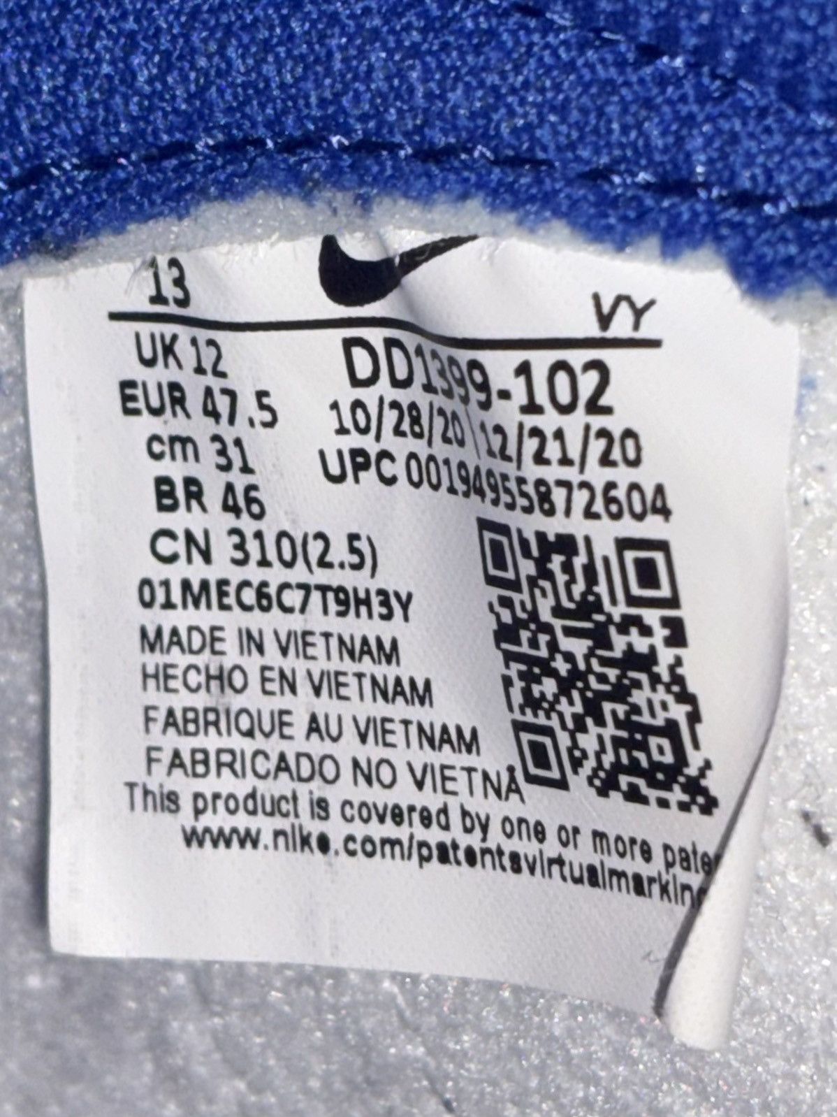 Nike × Vintage Nike “Kentucky” Dunk High, Size 13 Size US 13 / EU 46 - 7 Thumbnail